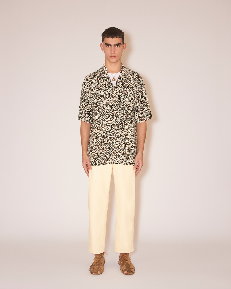 Nanushka JAIN - Vegan leather relaxed pants - Vanilla outlook