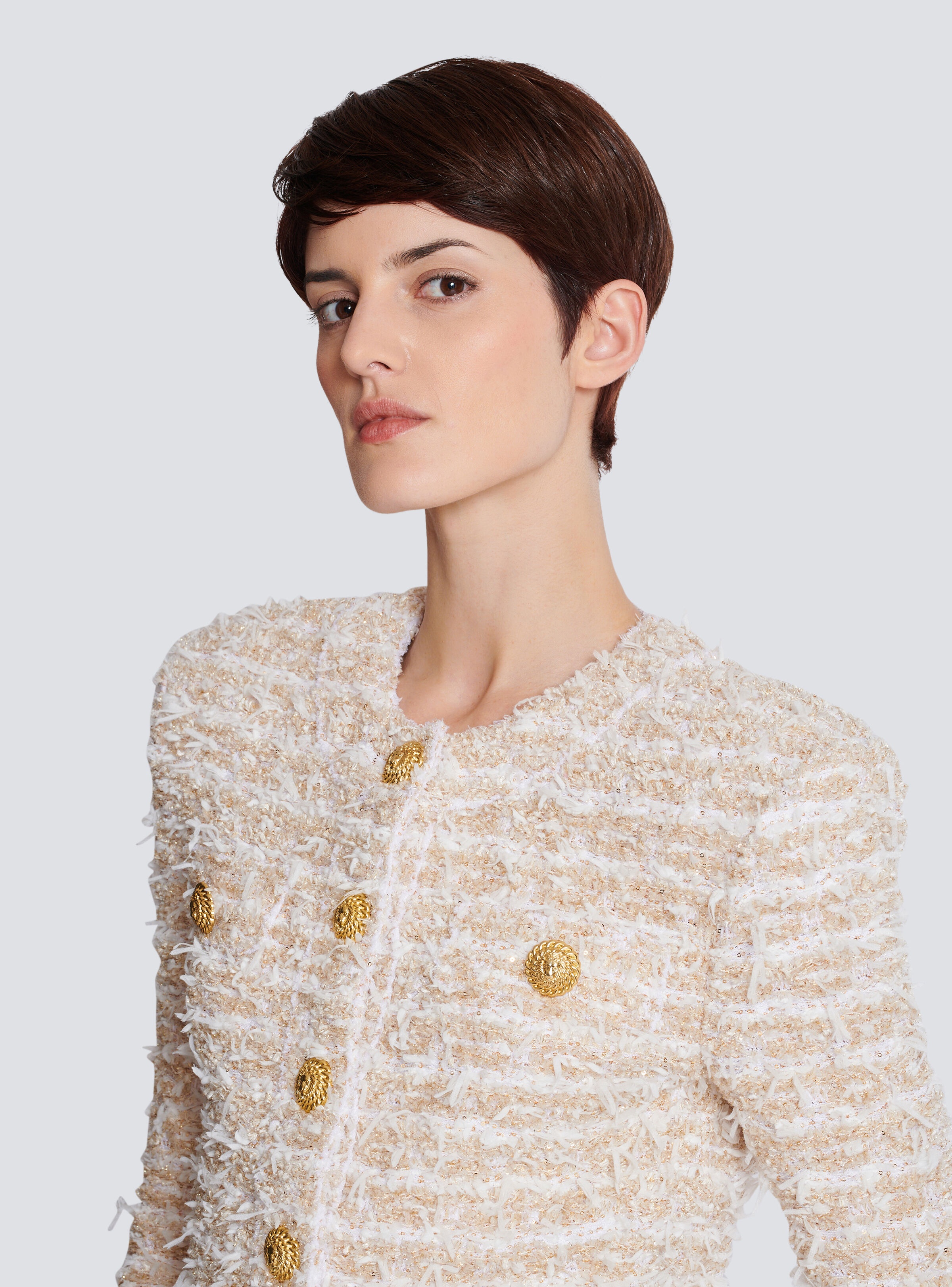Cropped tweed jacket - 7