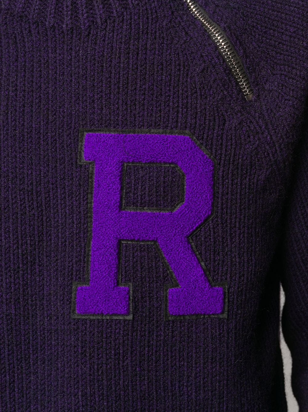 patch-detail knitted jumper - 5