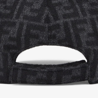 FENDI Gray wool baseball cap outlook