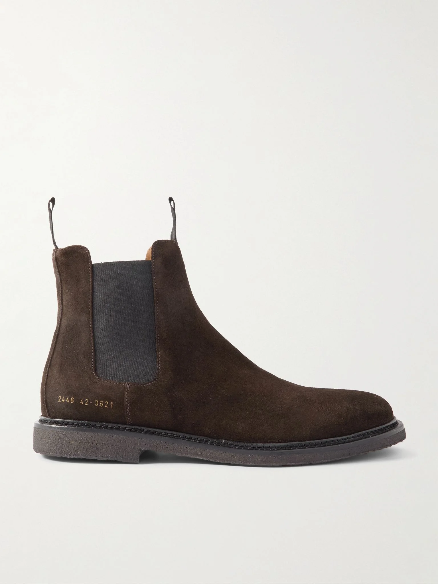 Waxed-Suede Chelsea Boots Brown - 1