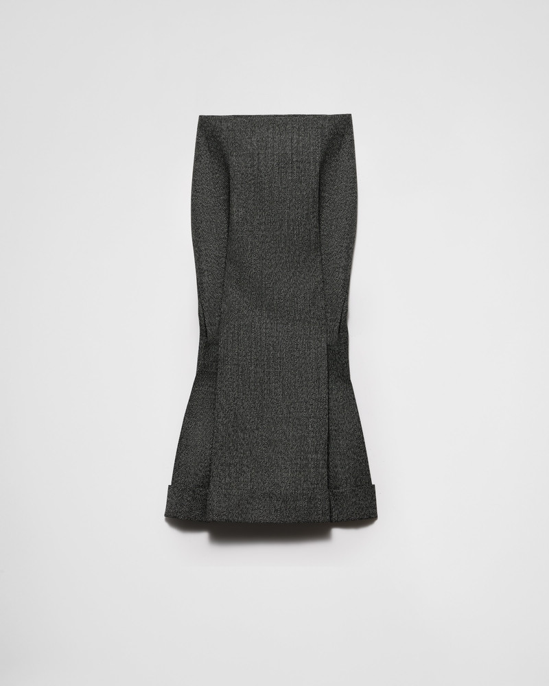 Mouliné wool midi-skirt 1