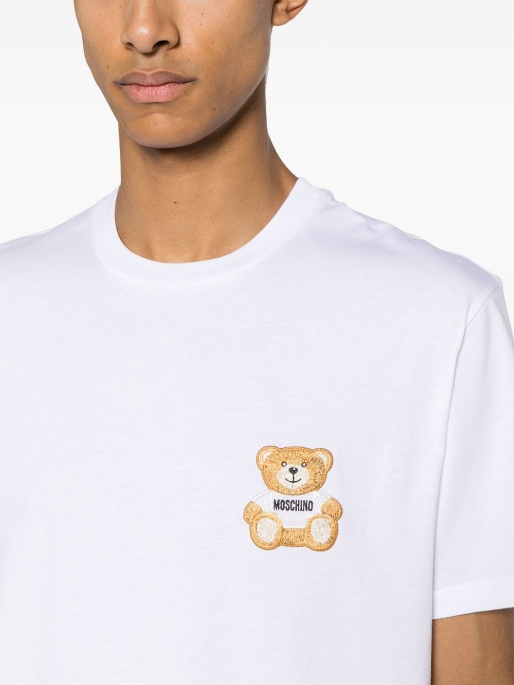 Teddy Bear-embroidered cotton T-shirt - 10
