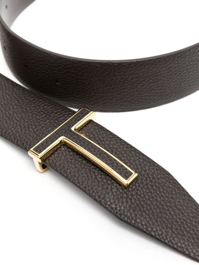 TOM FORD logo-buckle leather belt outlook