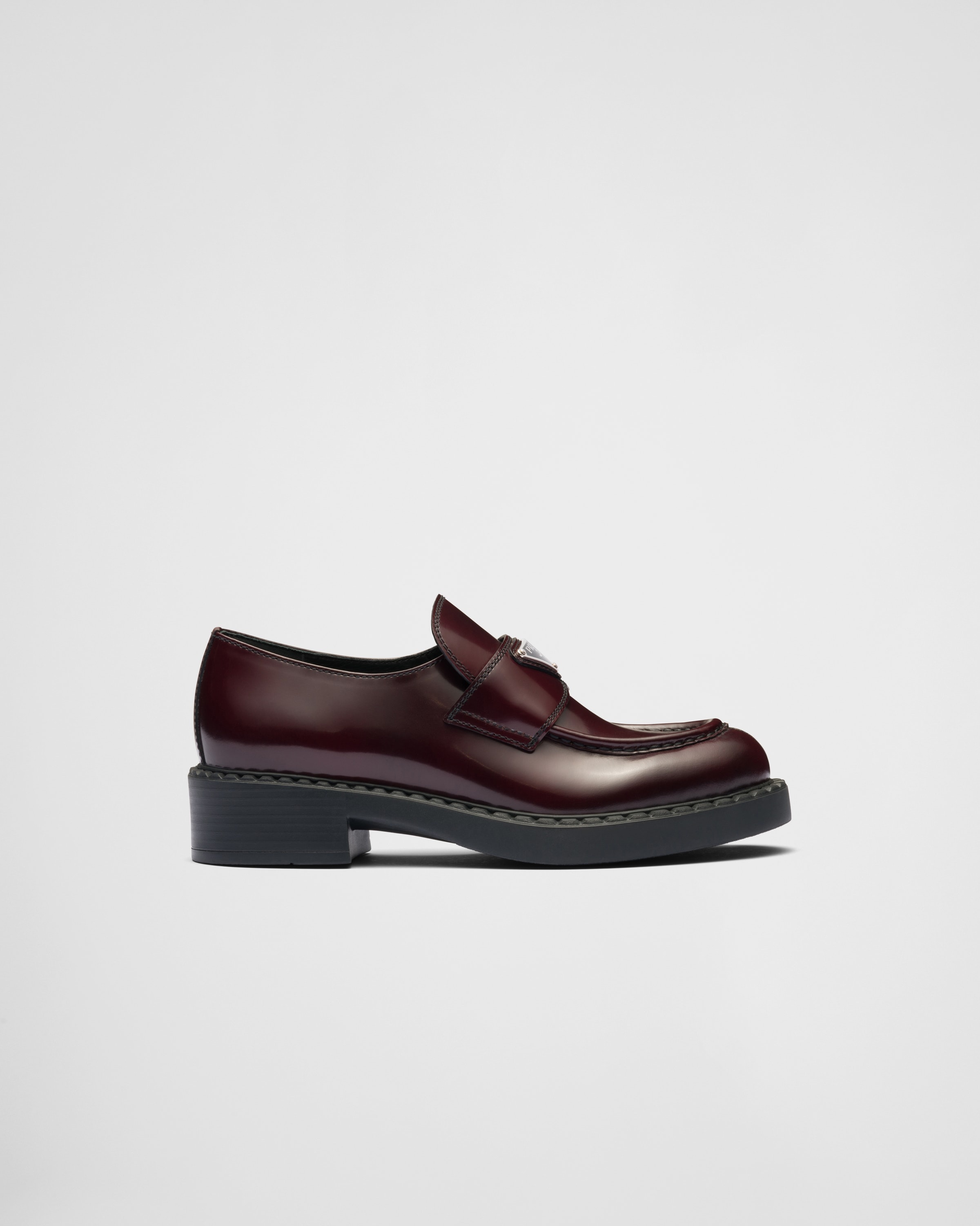 Chocolate brushed leather loafers - 2