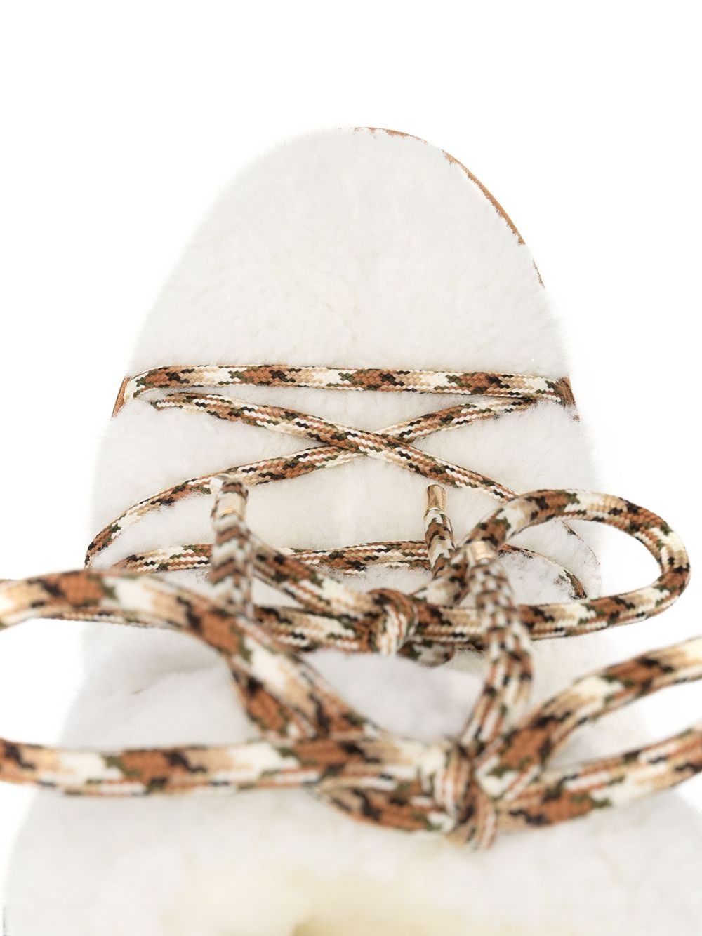 40mm lace-up shearling boots - 4