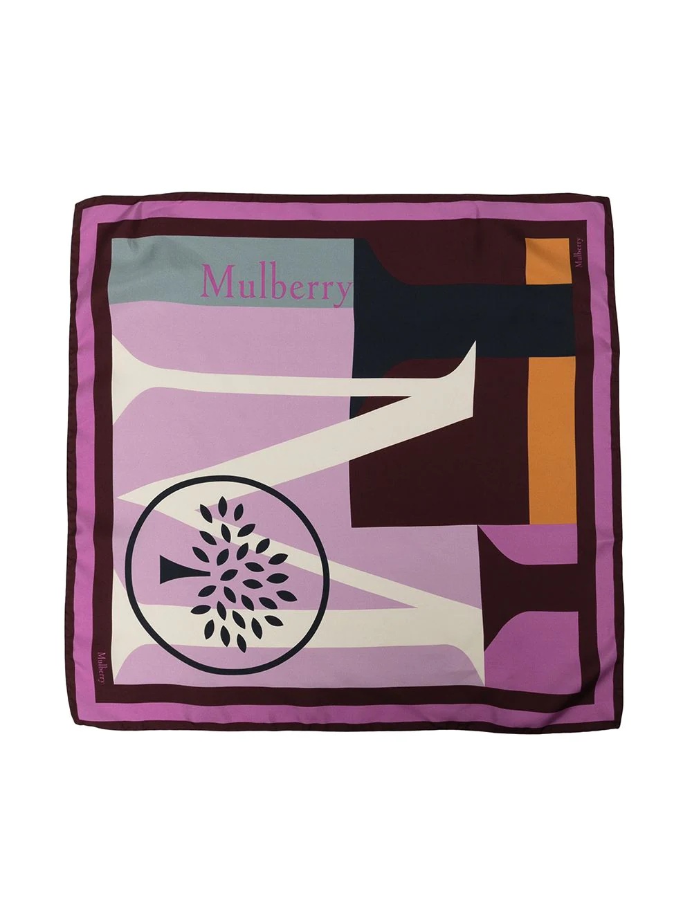 graphic-print organic-silk scarf - 3