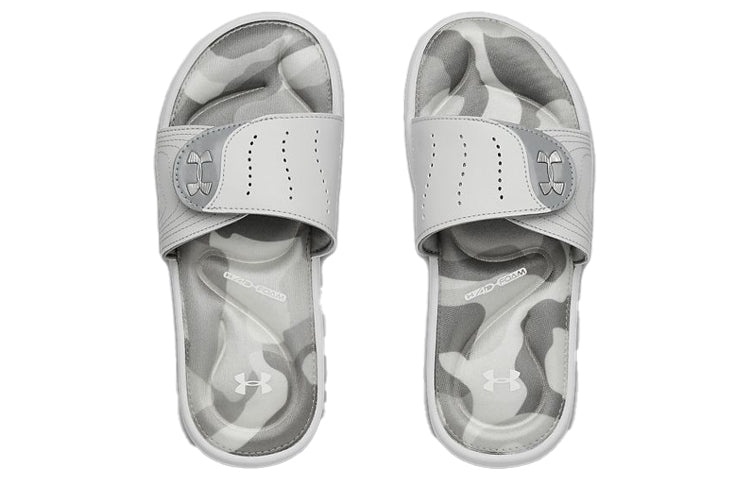 (WMNS) Under Armour Ignite Ix Spectrum Slippers White/Grey 3022719-101 - 4