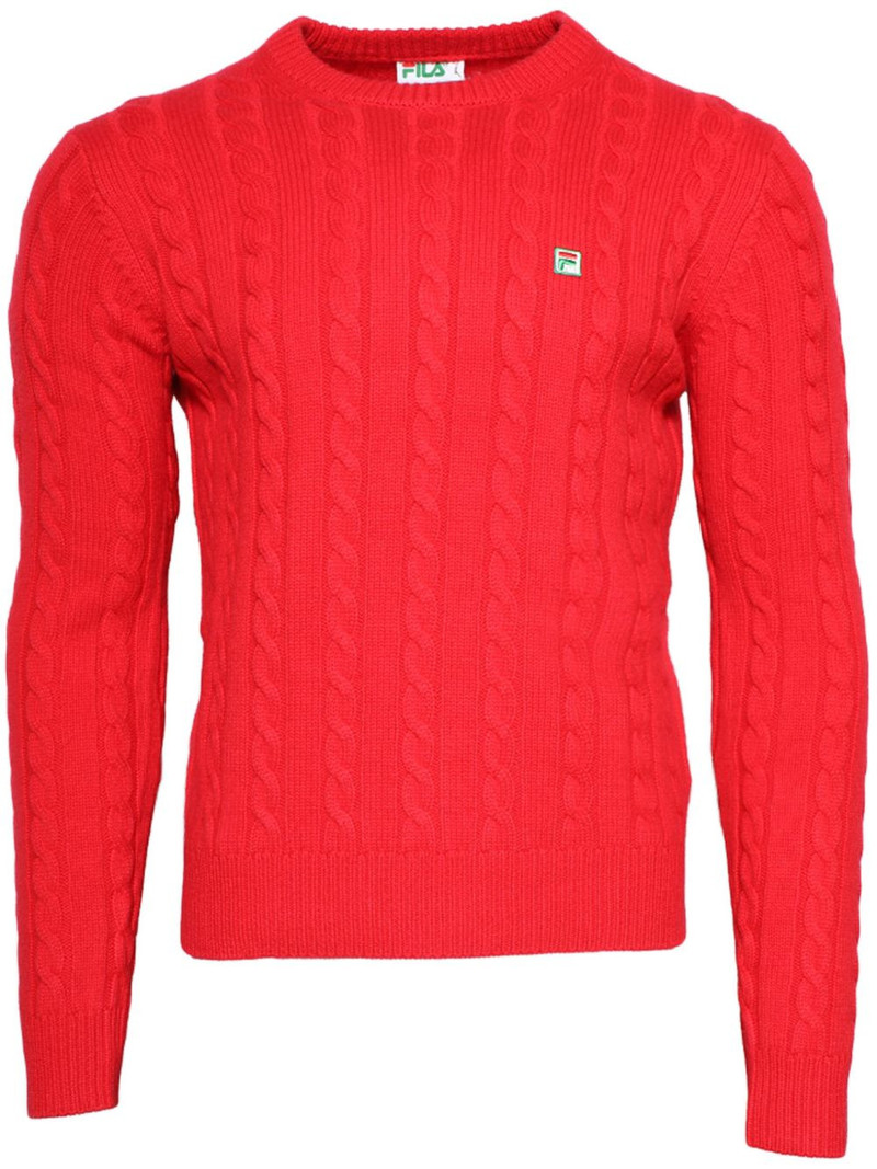 cable knit crew neck jumper 1