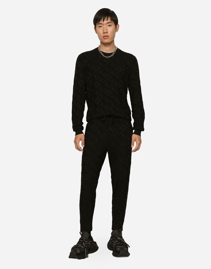 3D silk jacquard round-neck sweater - 4