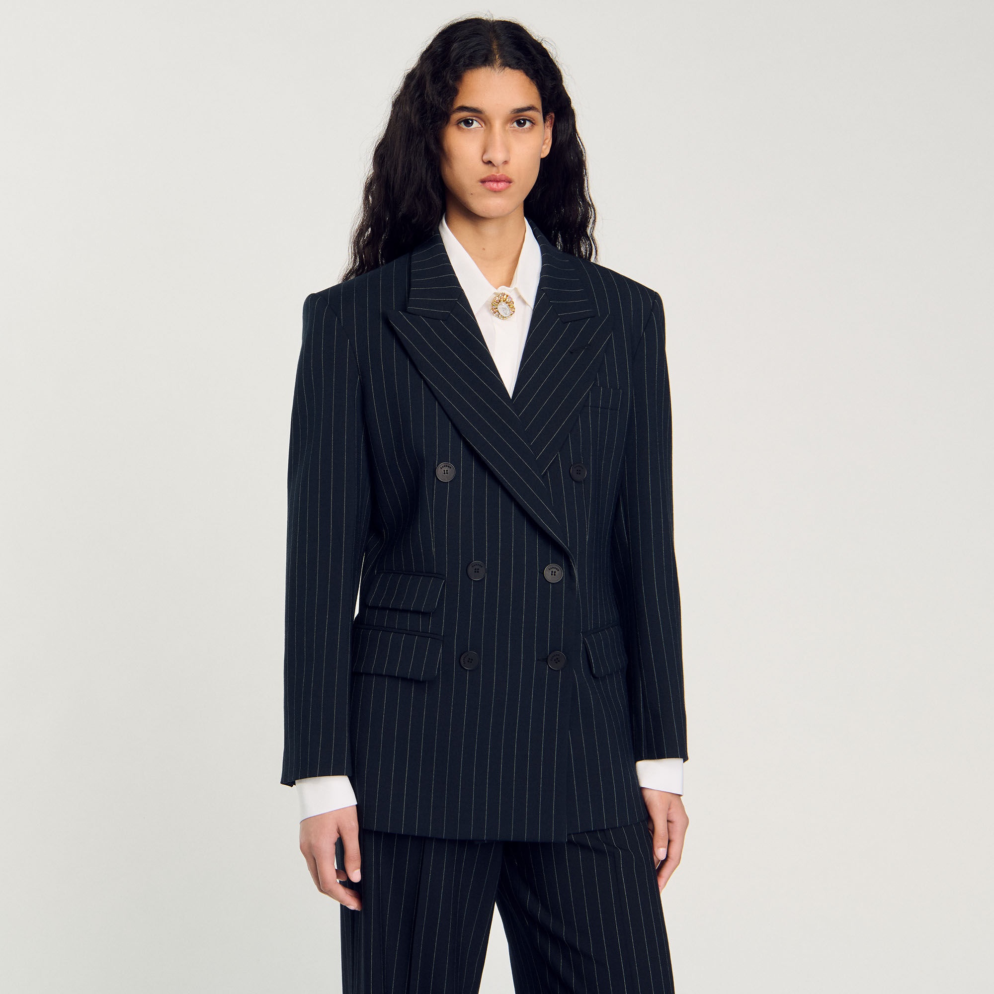 STRIPED SUIT JACKET - 5