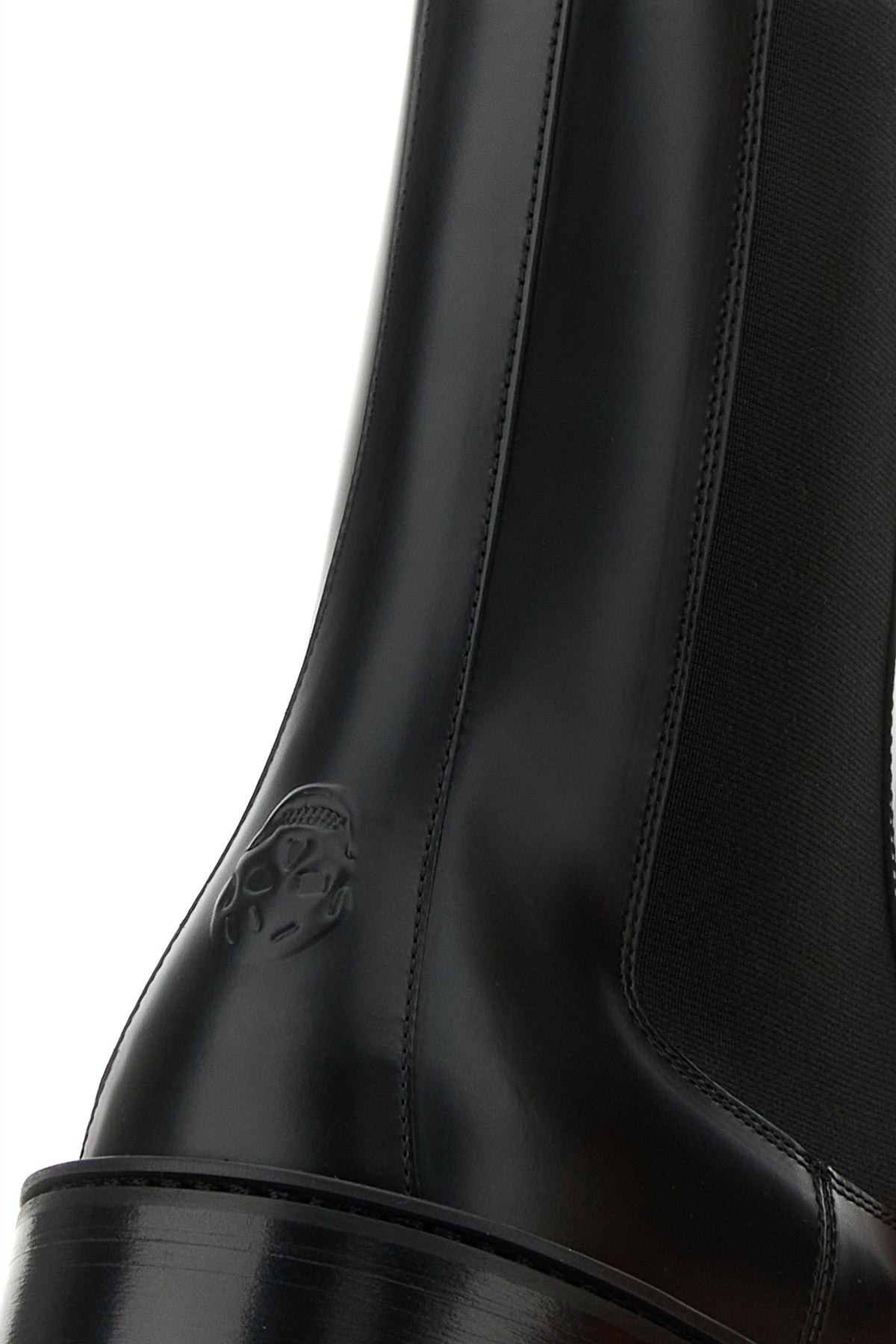 Black leather ankle boots - 4