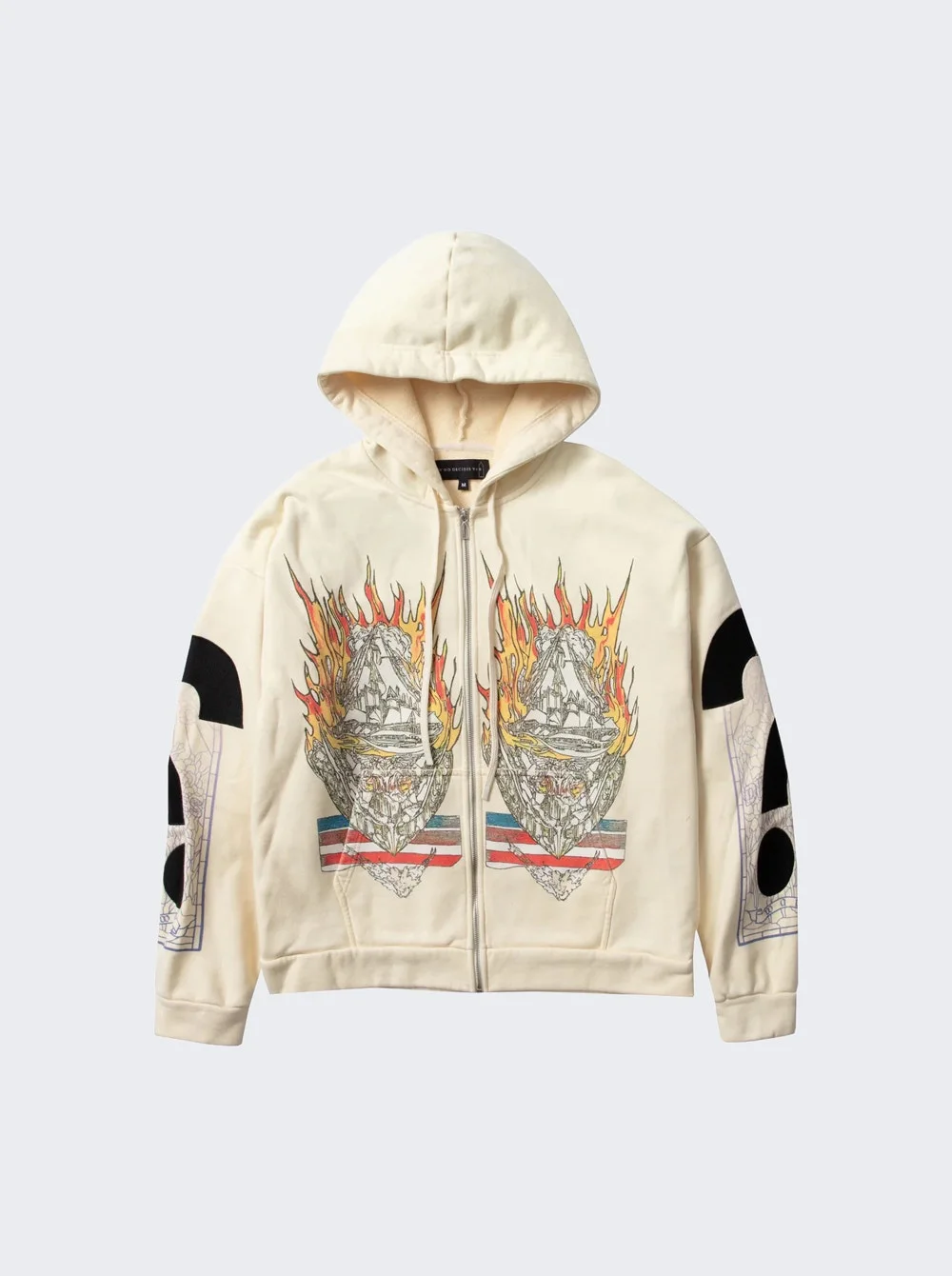 Engulfed Memories Zip Up Ivory - 1