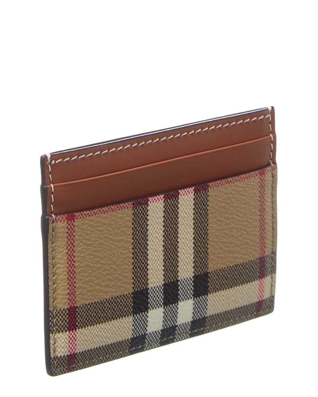 Burberry Check E-Canvas & Leather Card Holder - 3