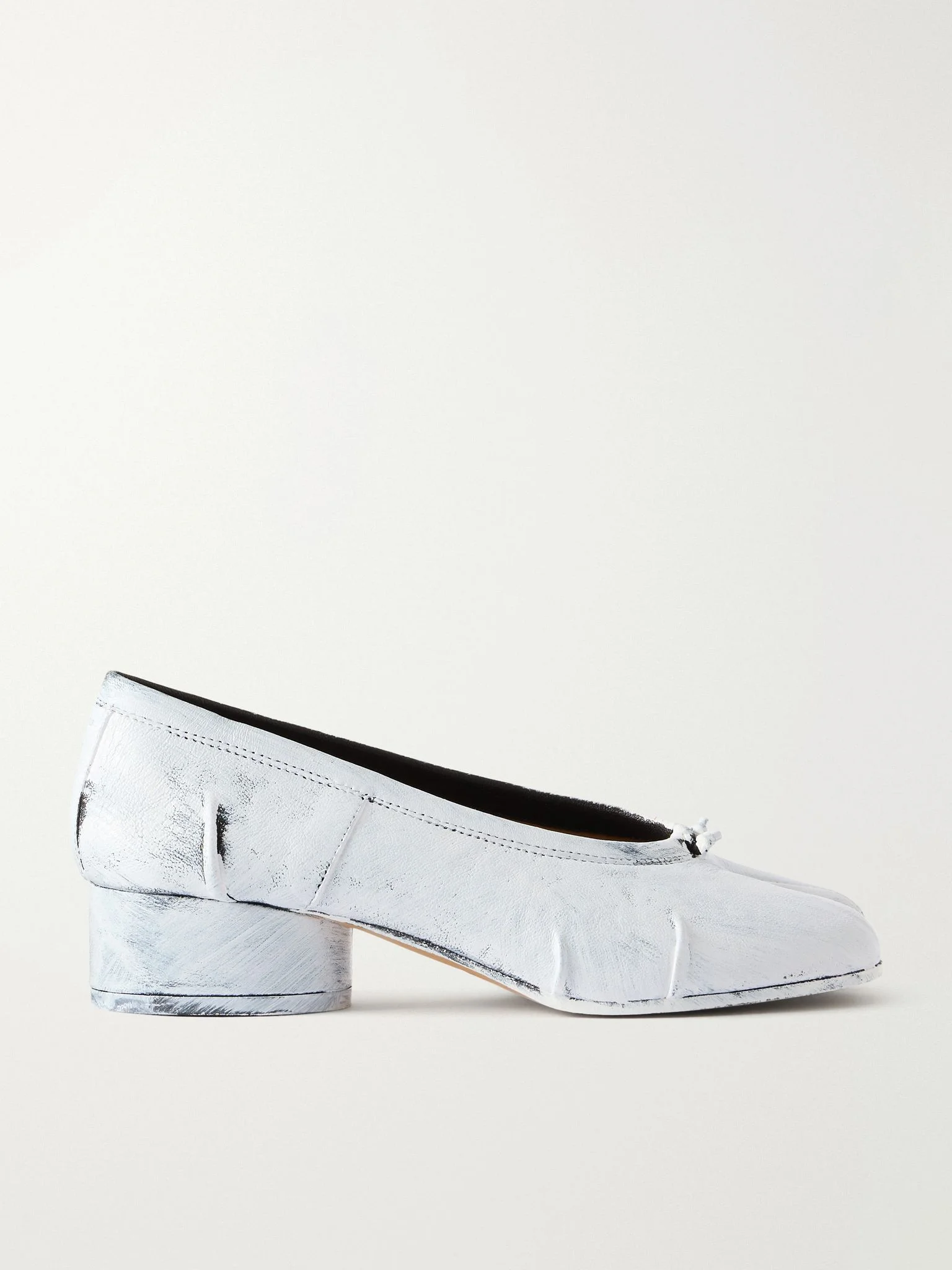 Tabi 30 split-toe leather pumps Off-white - 1