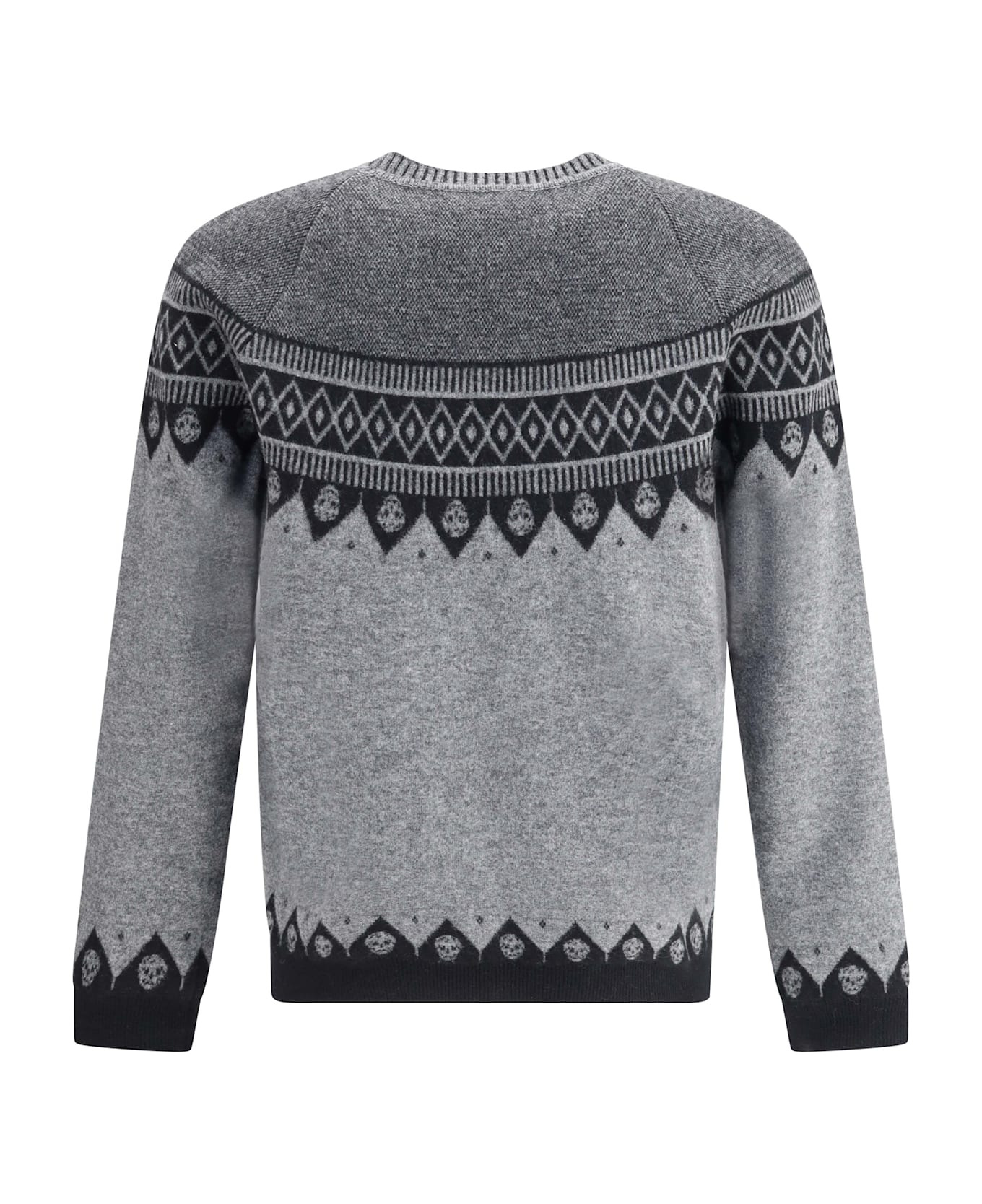 Jacquard Pattern With Skulls Sweater - 2