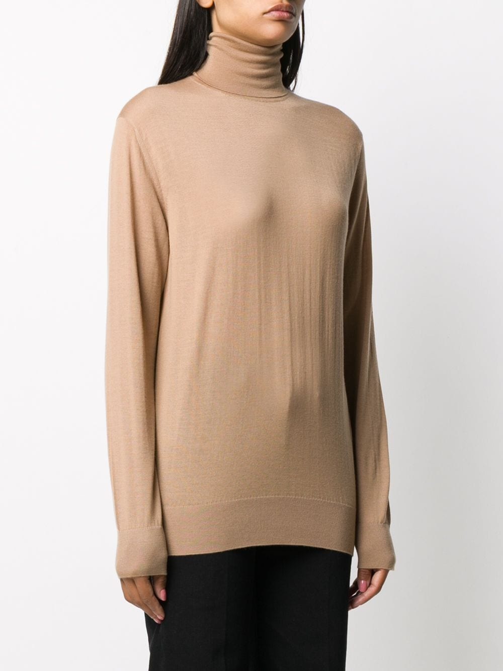 roll neck knitted jumper - 3