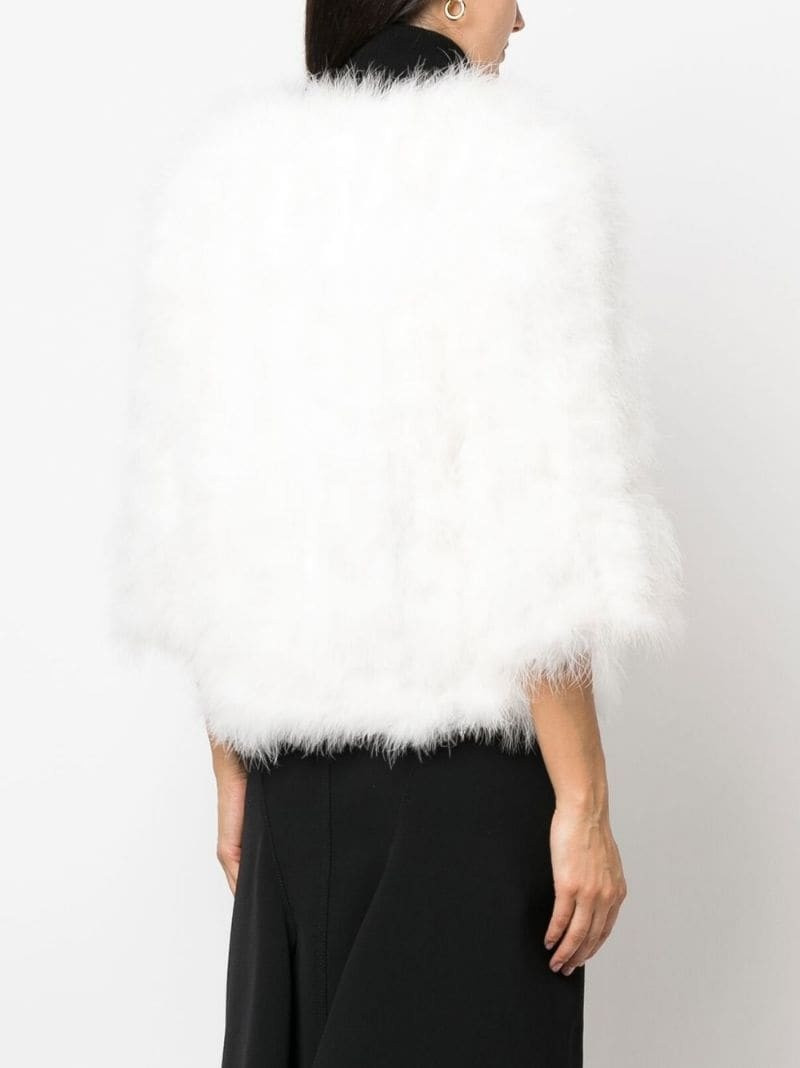 Yves Salomon straight-hem feather jacket outlook