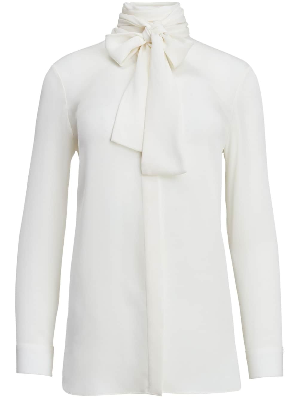 Tash scarf-detail silk blouse - 1