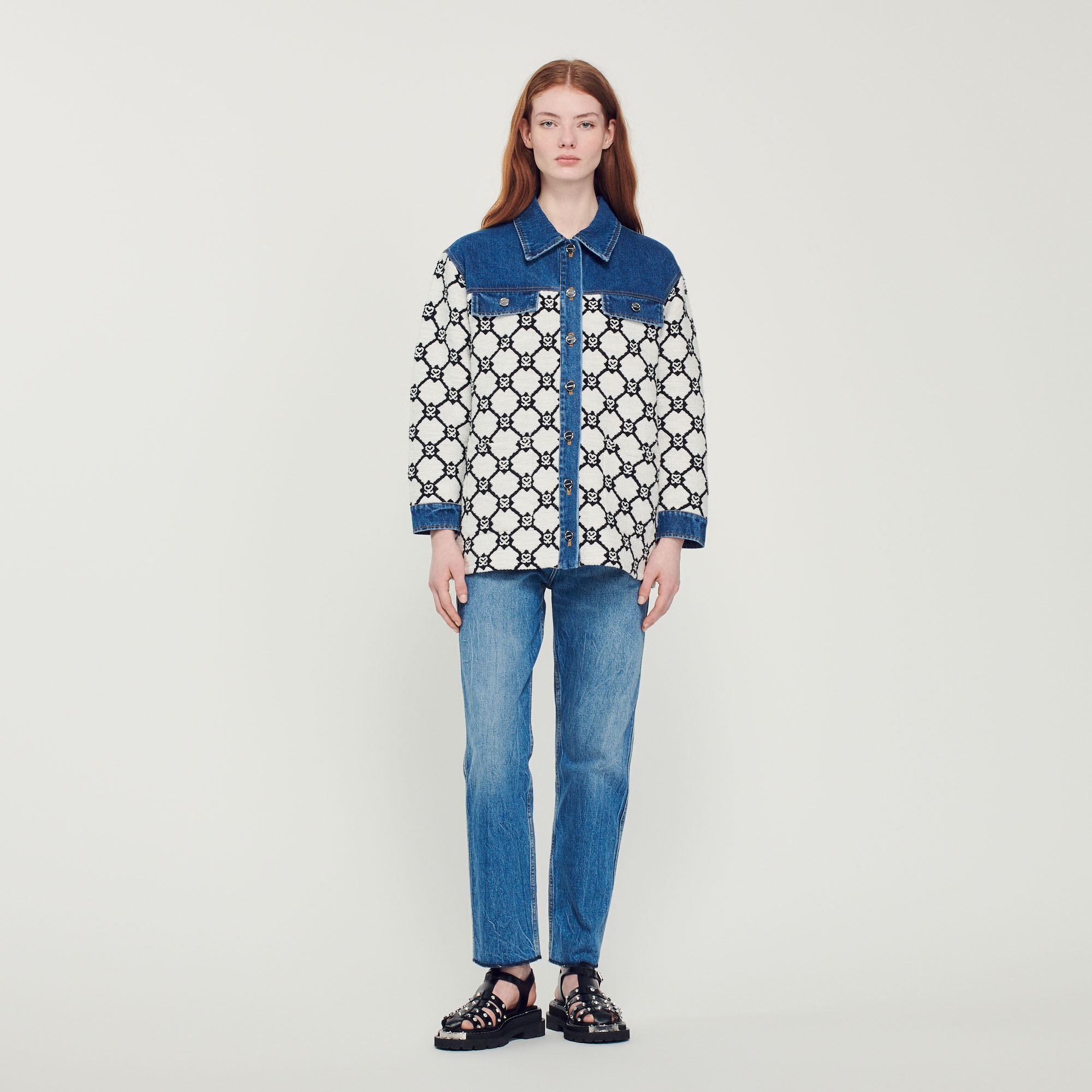 Knit and denim coatigan - 3