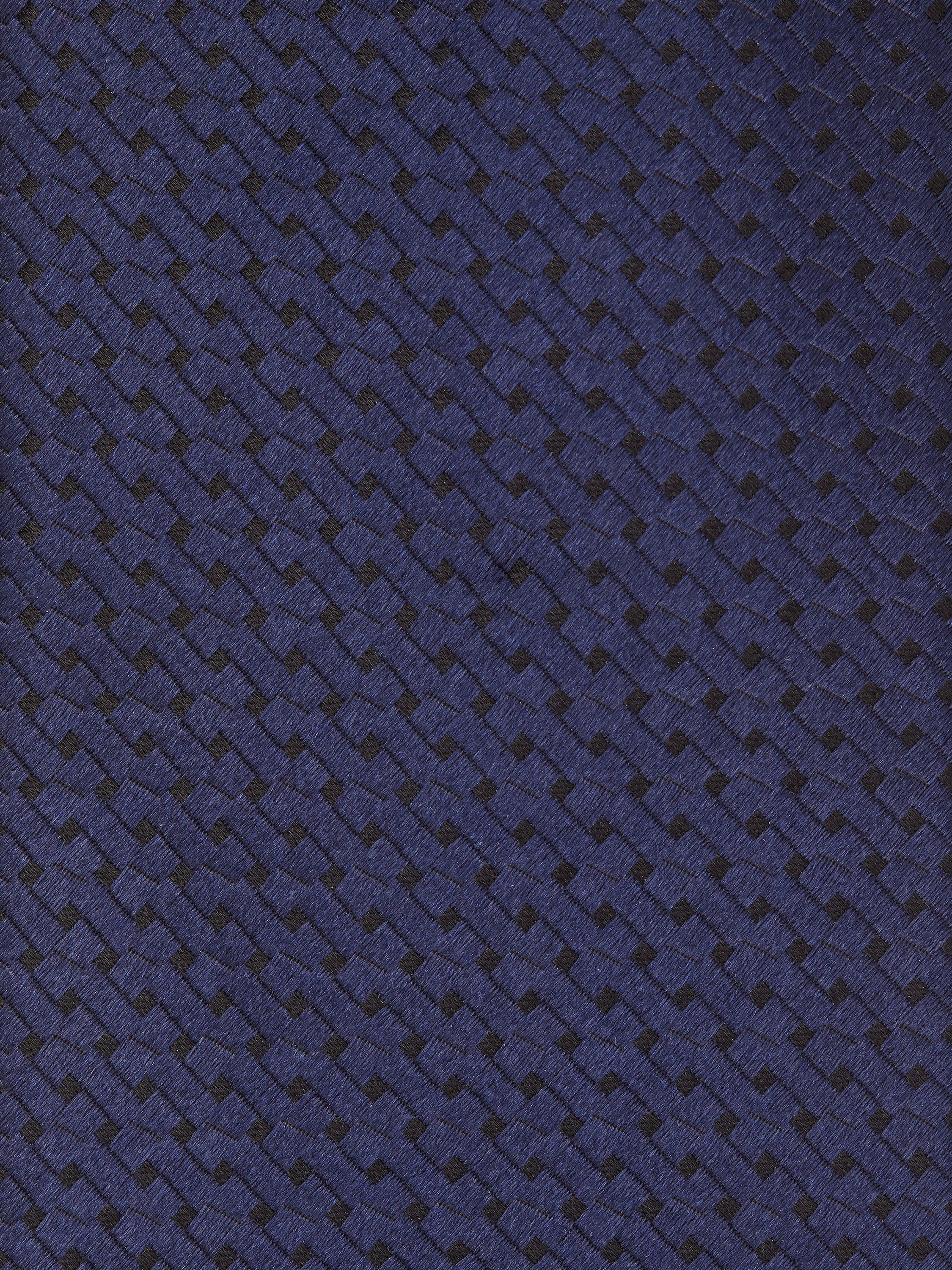 DARK BLUE SILK MACROARMATURE TIE - 2