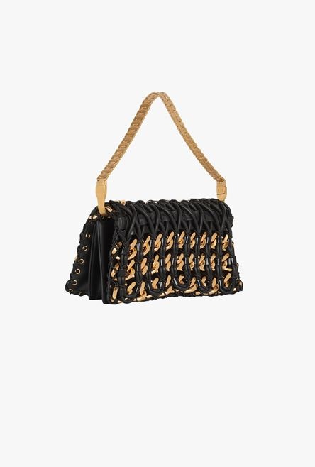 Black and gold braided leather Ely clutch bag - 6