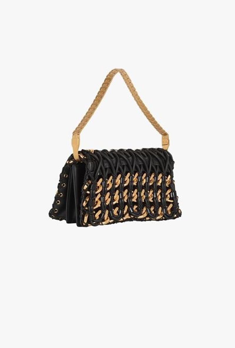 Black and gold braided leather Ely clutch bag 6