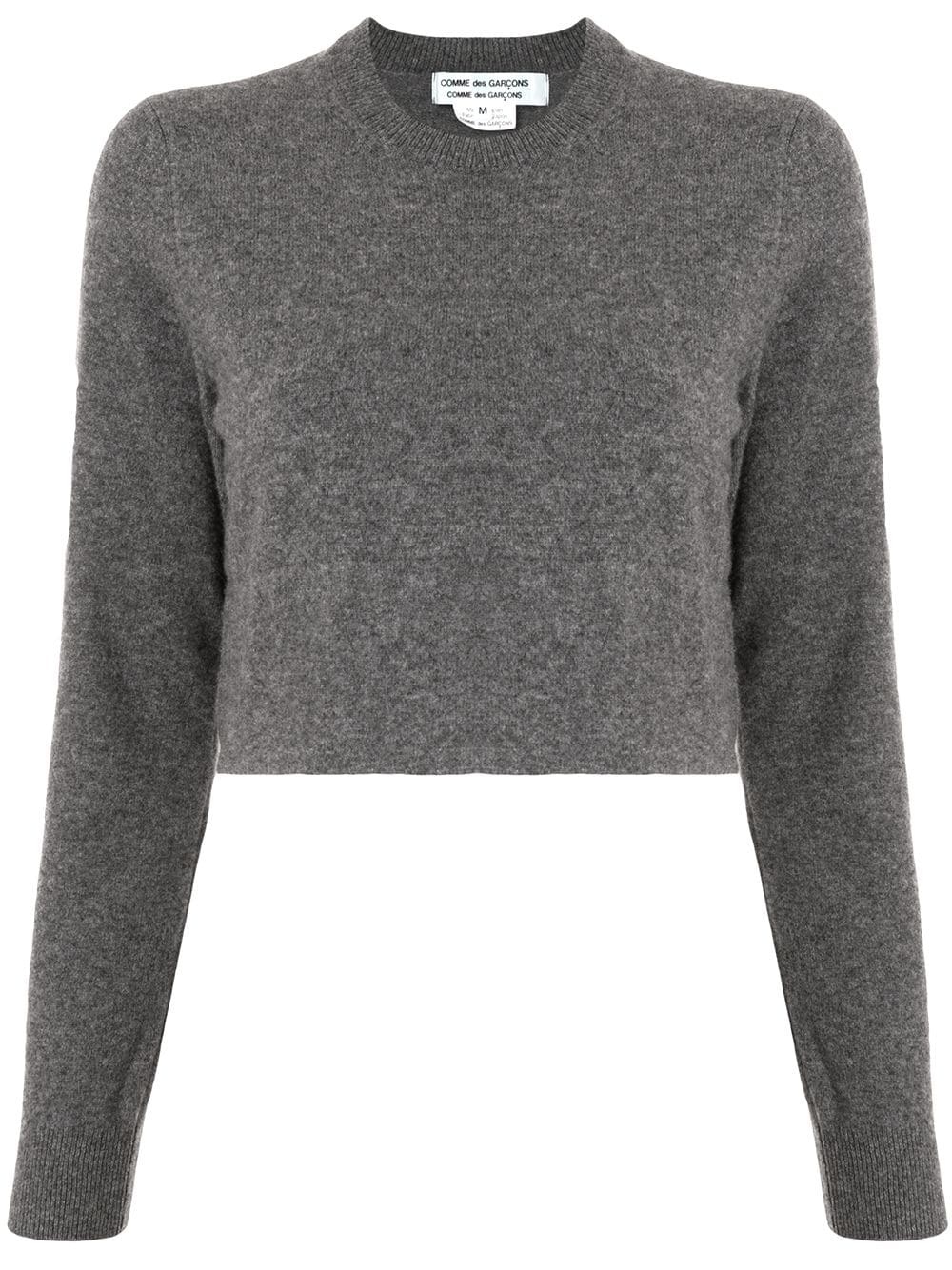 cropped wool jumper - 1