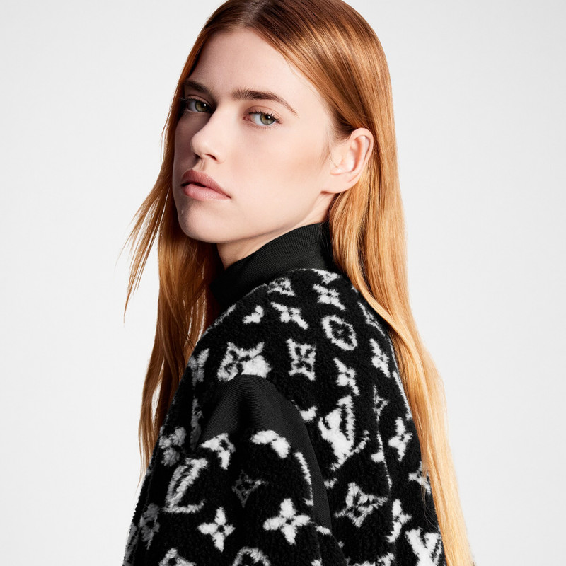 Oversized Monogram Teddy Bomber Jacket 2
