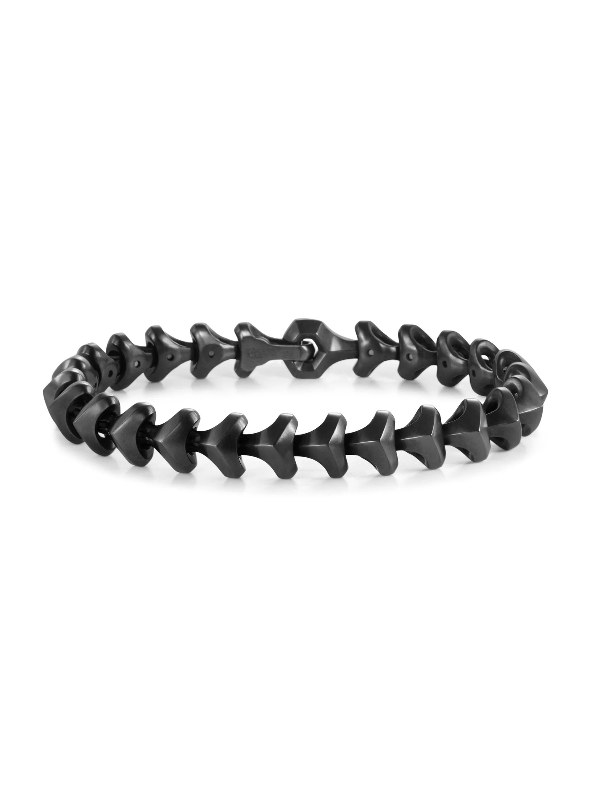 Men's Armory Link Bracelet in Titanium - Black - 1