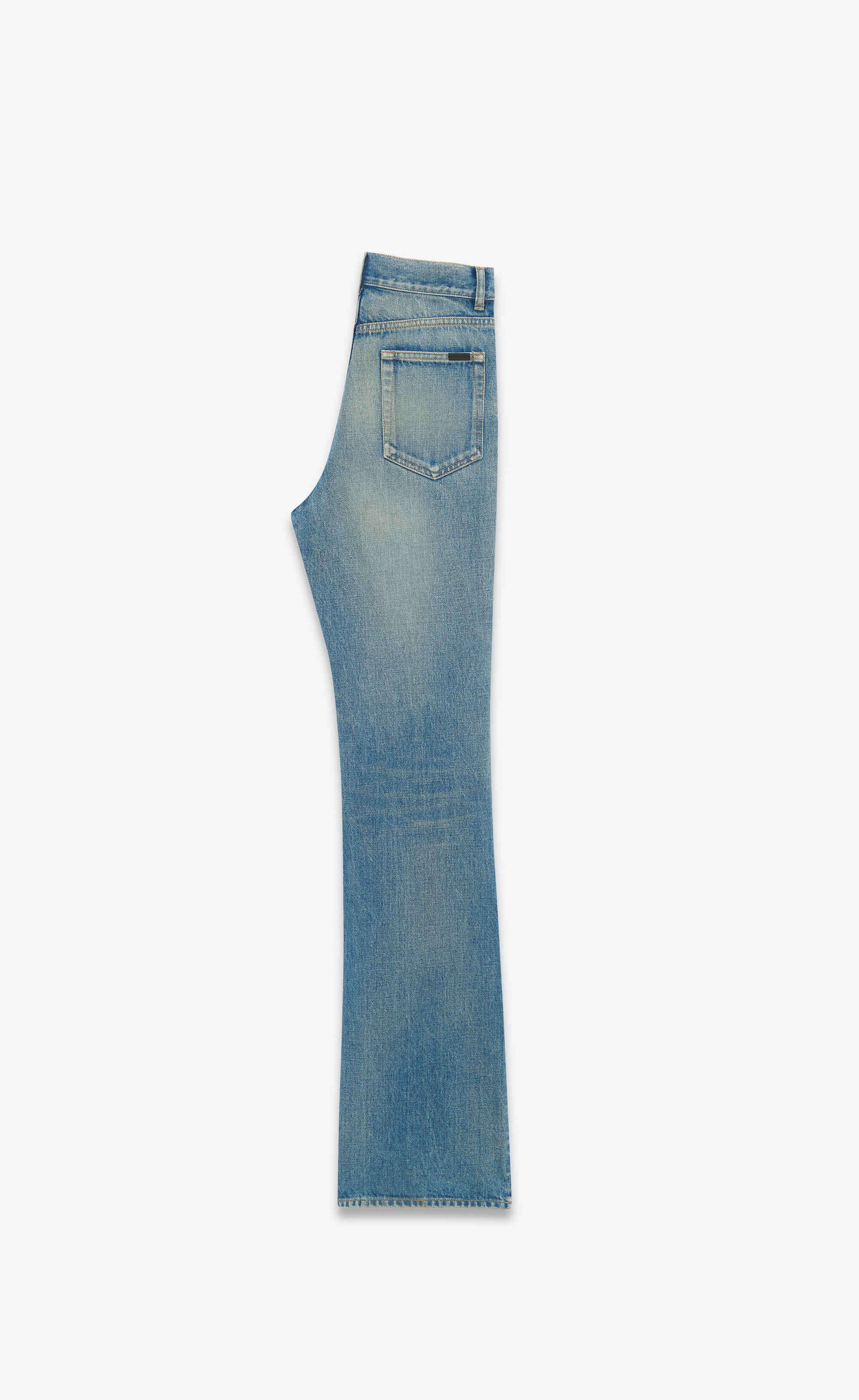 70's flared jeans in medium blue denim - 2