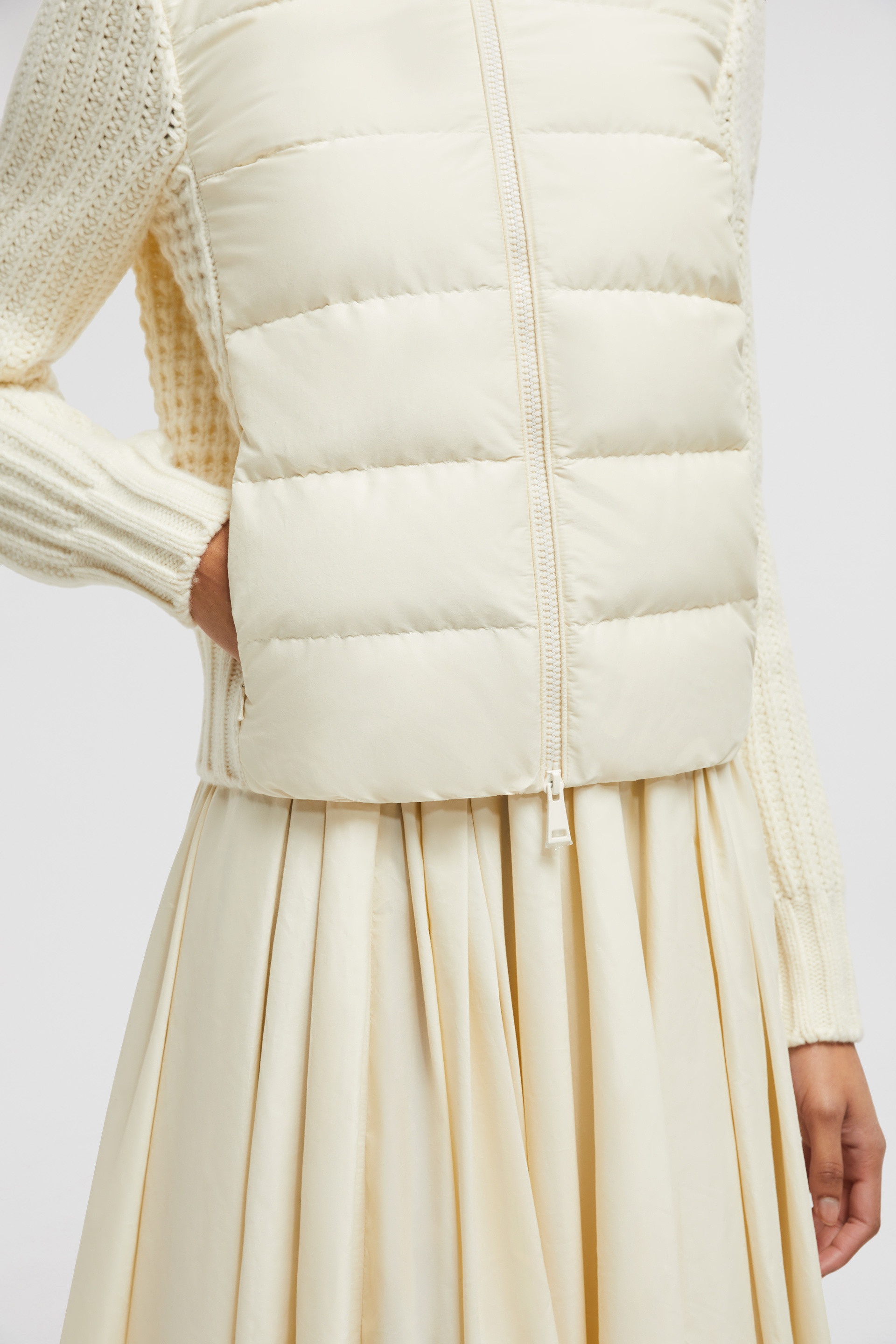 Padded Wool & Cashmere Zip-Up Cardigan - 6