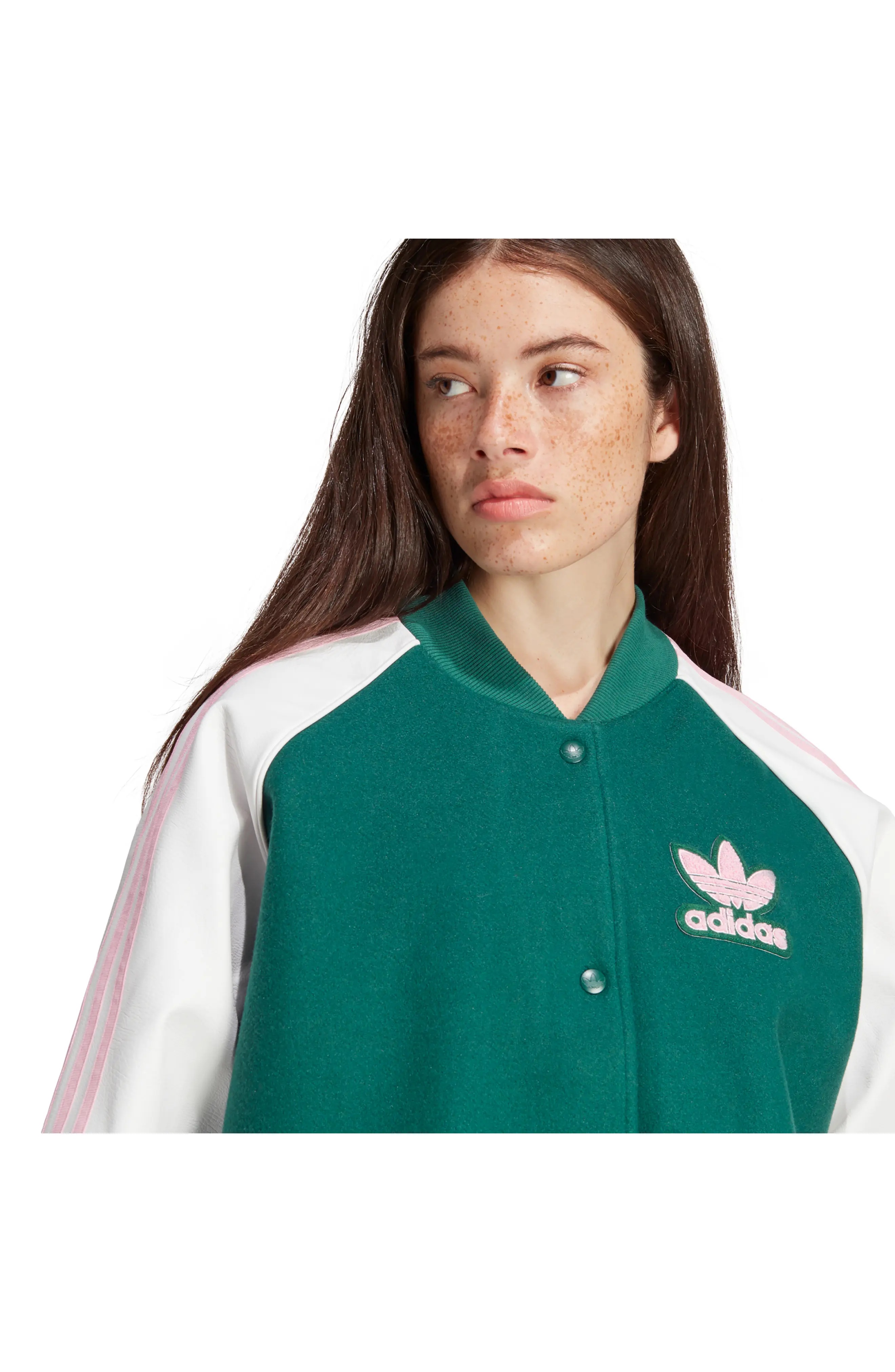 VRCT Jacket in White/Collegiate Green - 6