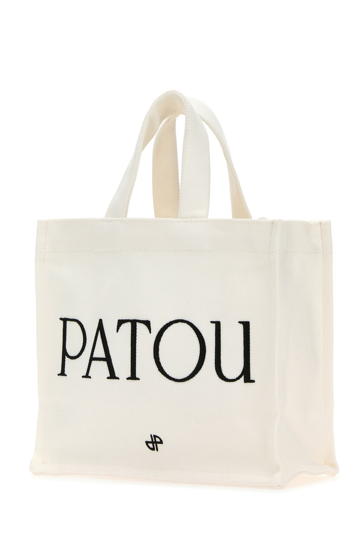 White canvas small Tote Patou shopping bag - 2