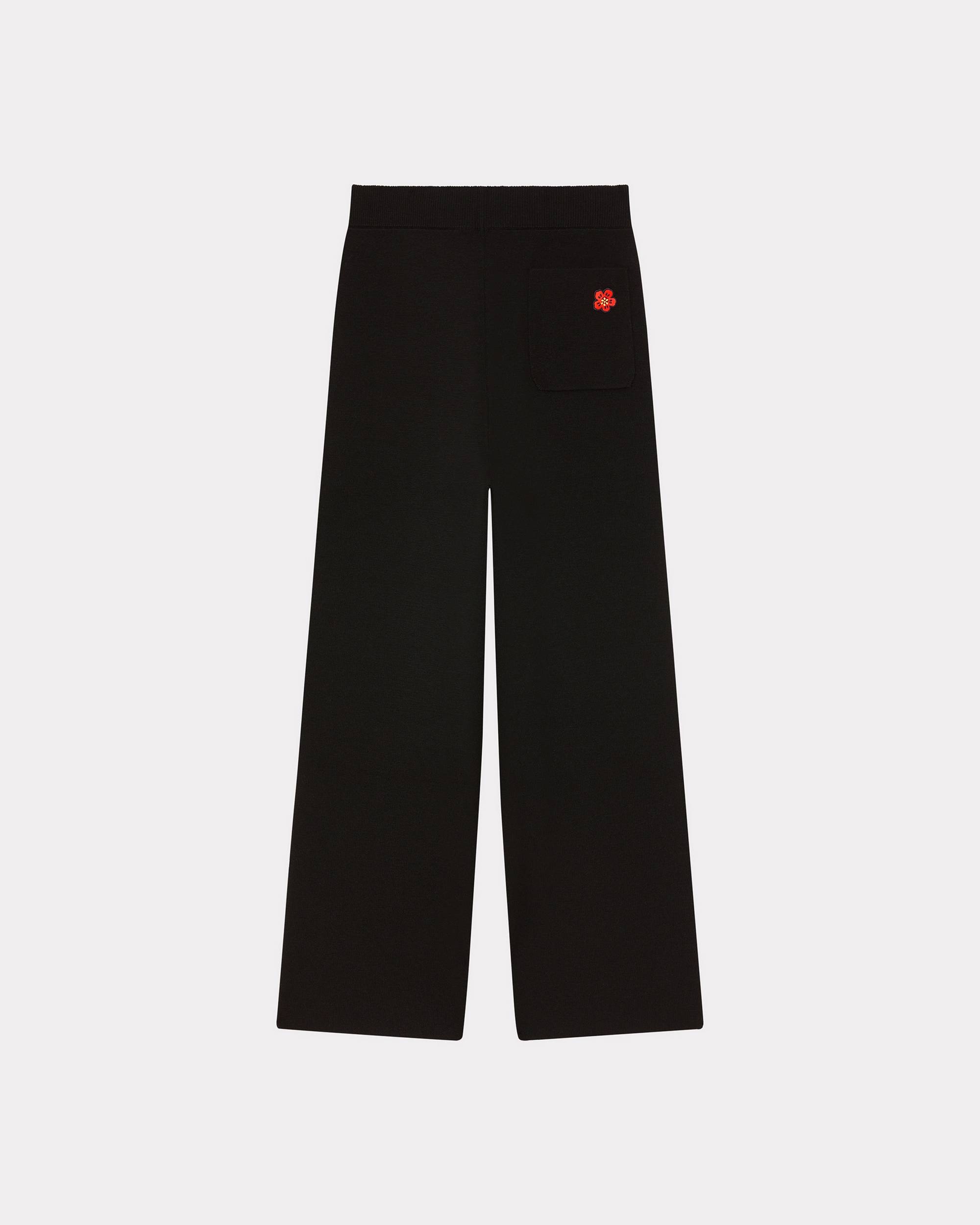 【送料&関税込】Kenzo Boke Flower Trousers Black Kenzo Paris 'Boke Flower 2.0' Embroidered Flare