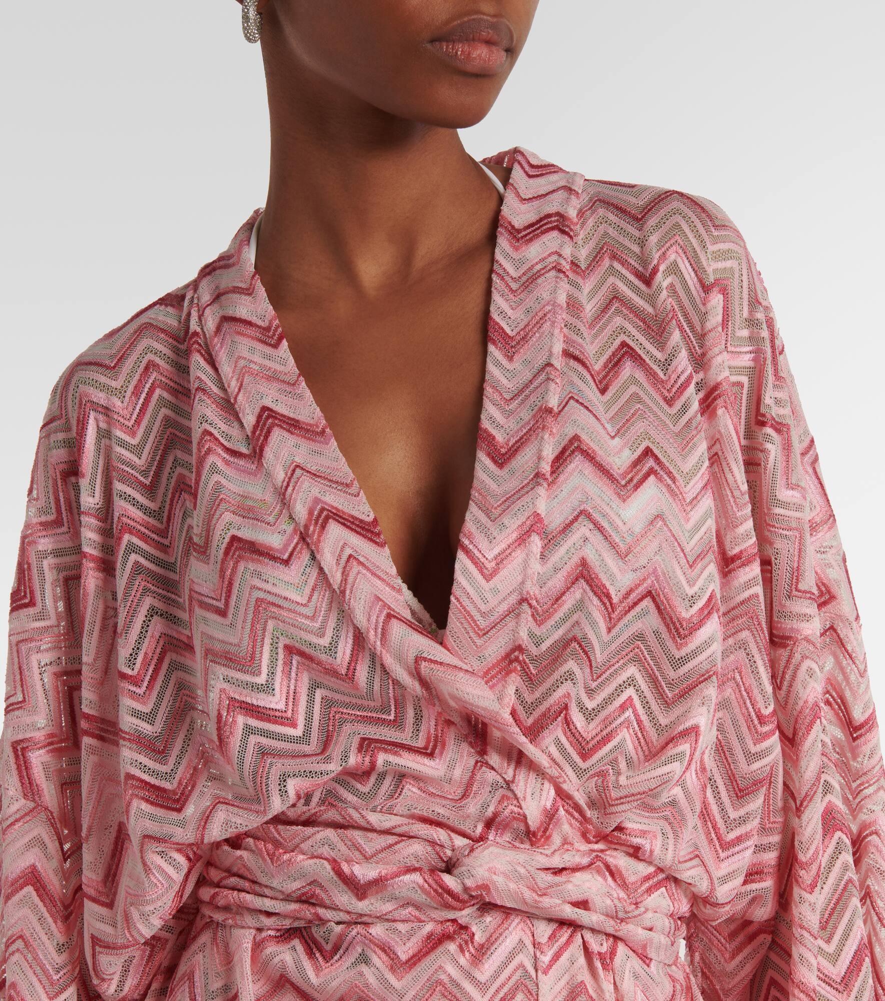 Zigzag lamé robe - 4