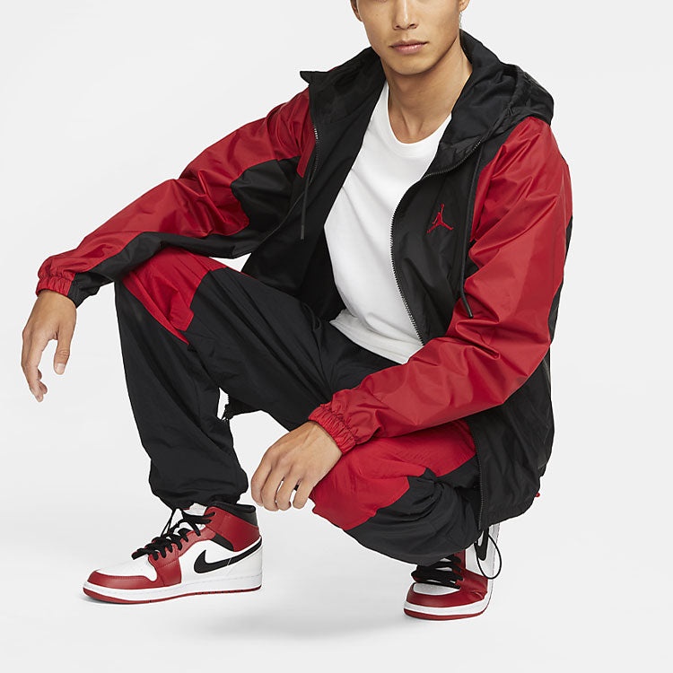 Air Jordan Contrasting Colors Casual Sports Hooded Jacket Black DA9833-010 - 5