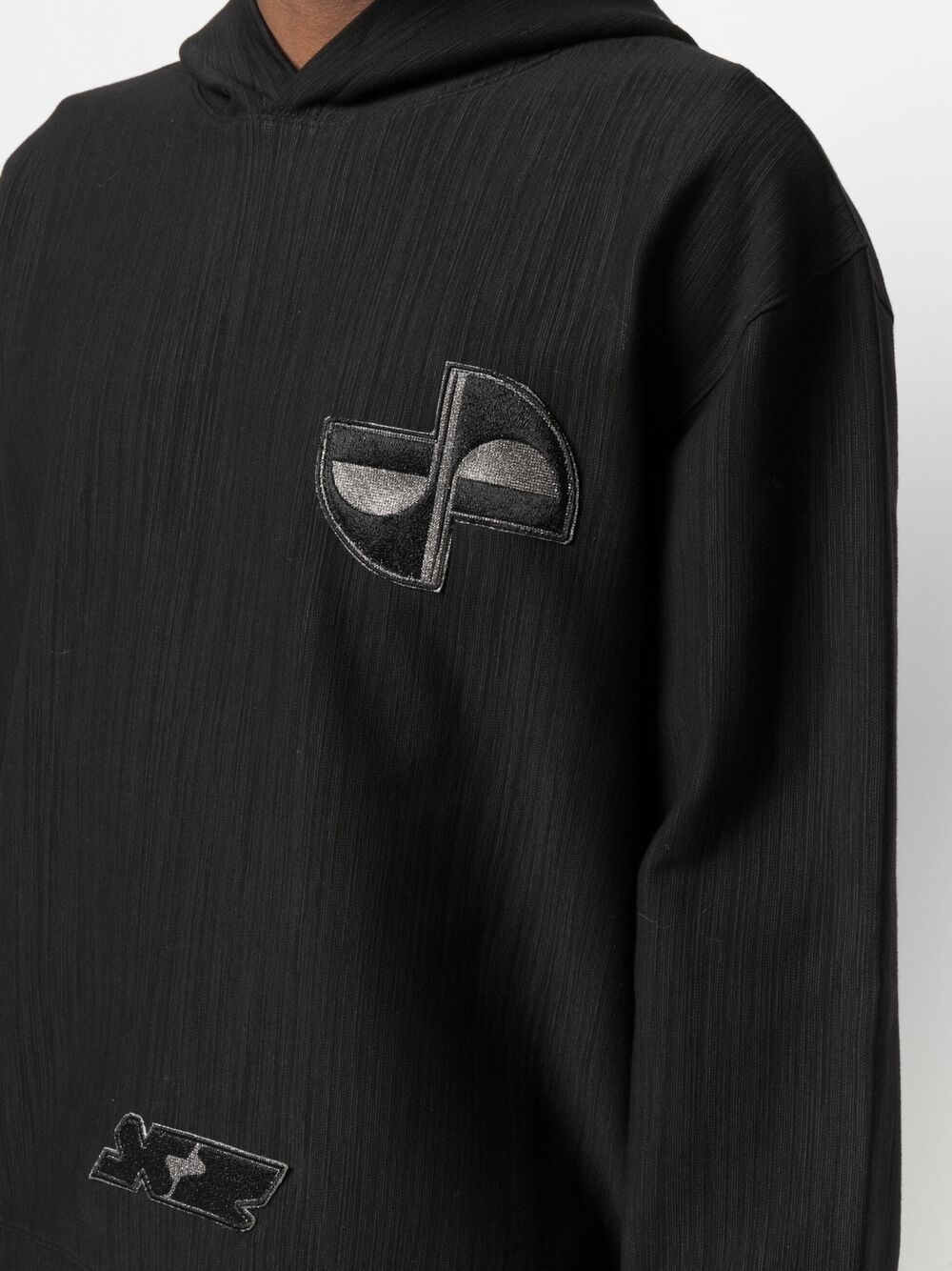 embroidered patch hoodie - 6