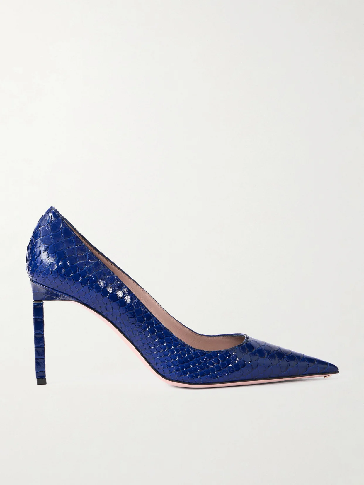Snake-effect Leather Pumps - 1