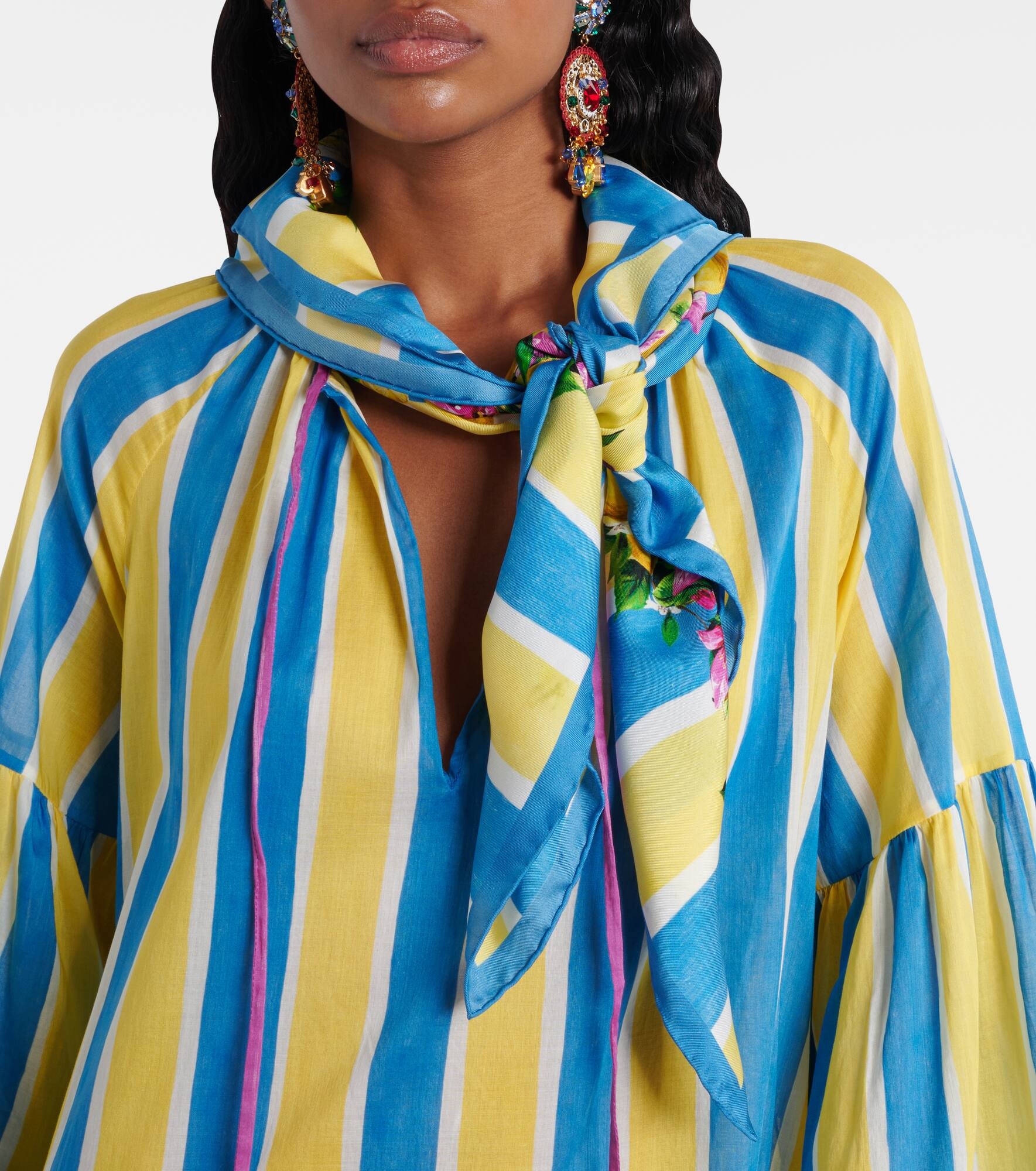 Printed silk twill scarf - 3