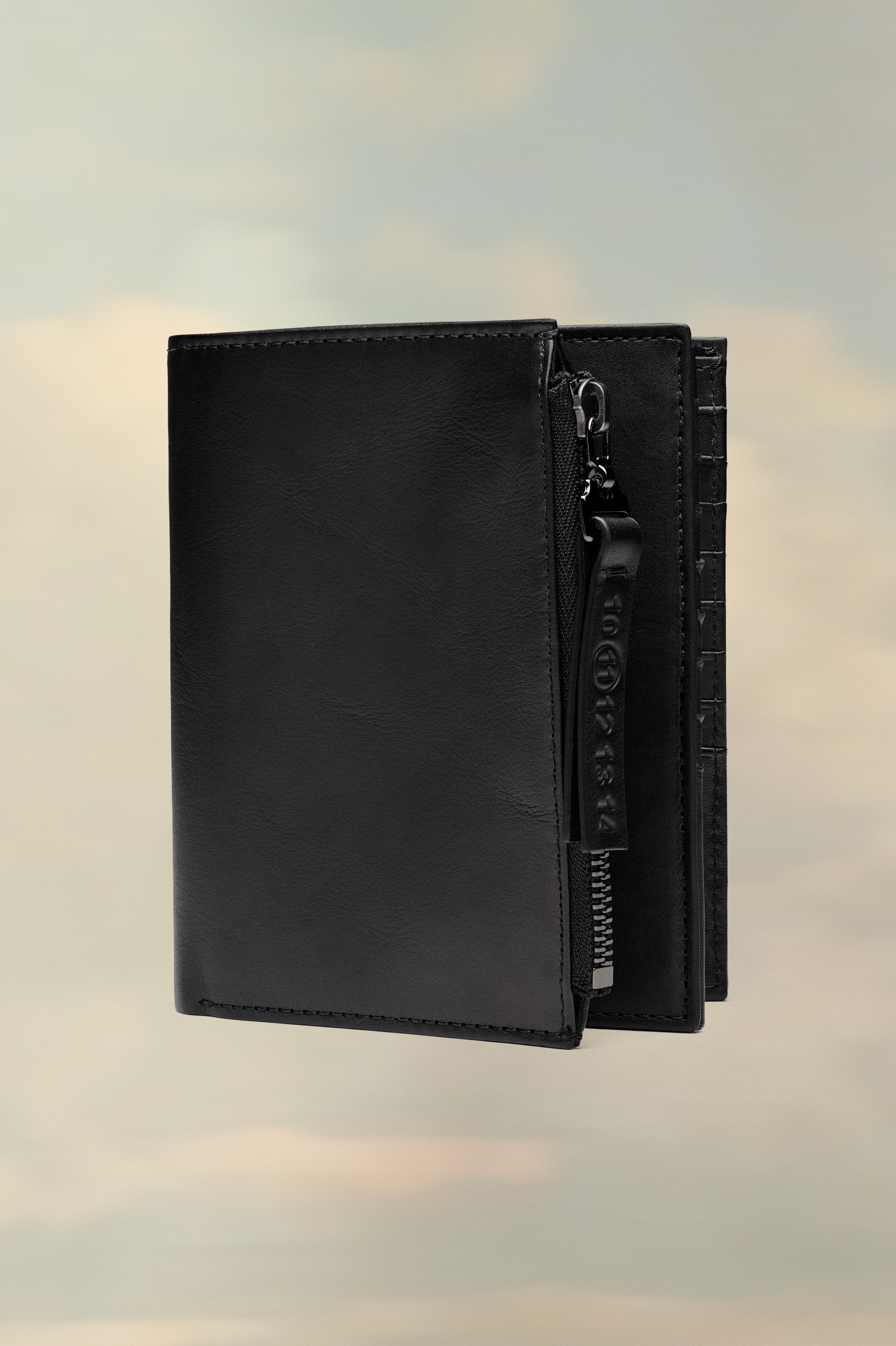 Leather zip wallet - 1