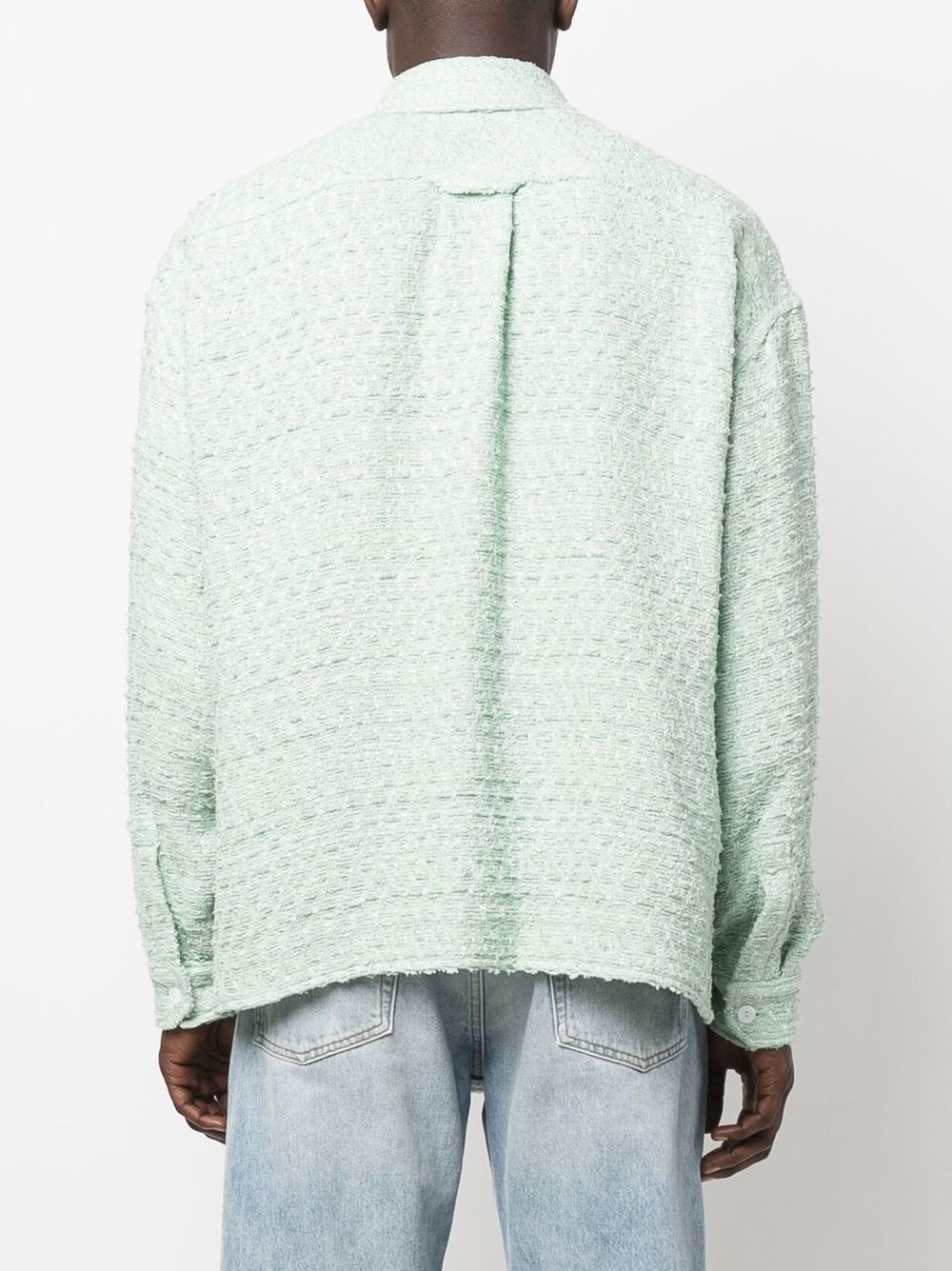 textured long sleeve shirt - 4