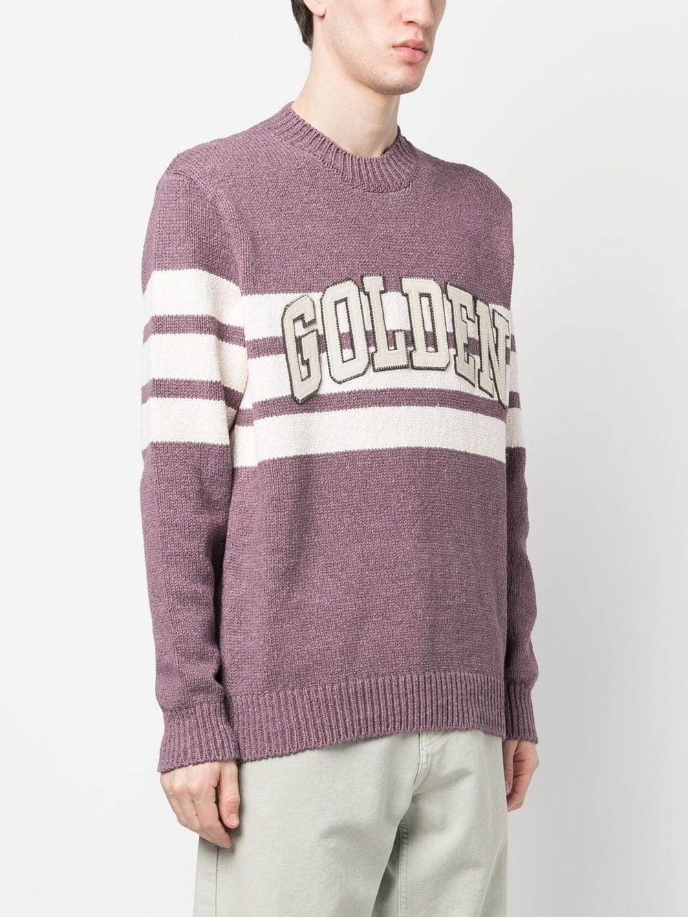 ribbed-knit crew neck sweatshirt - 3