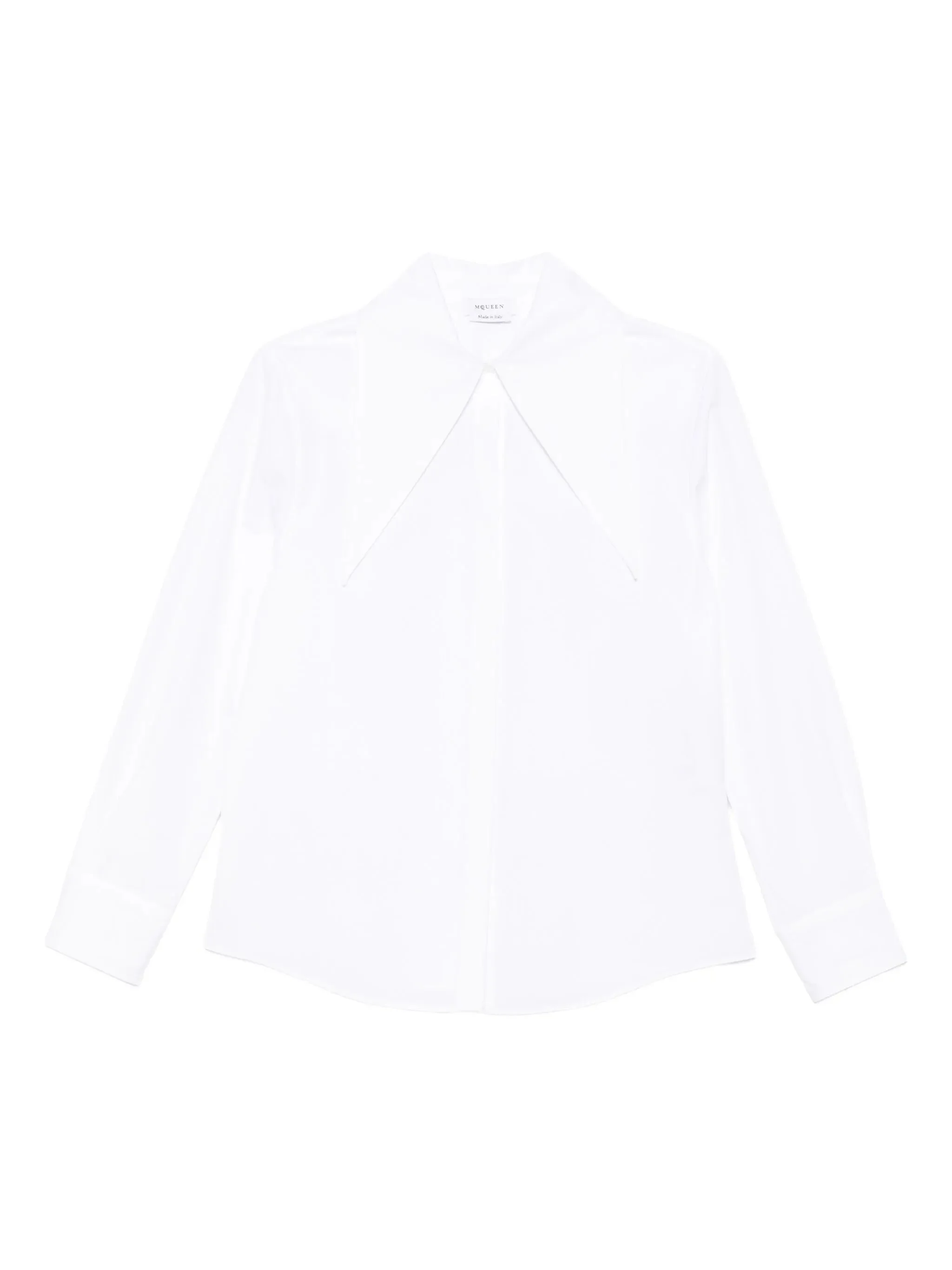 oversized-collar cotton shirt - 1