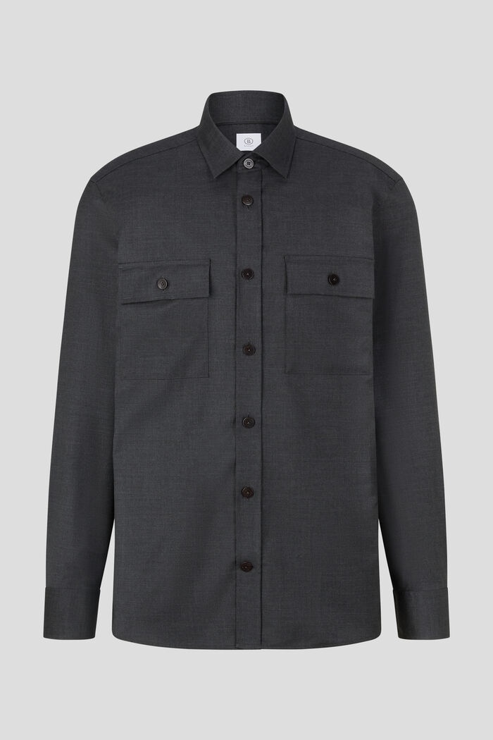 Clive Shirt in Anthracite melange - 1
