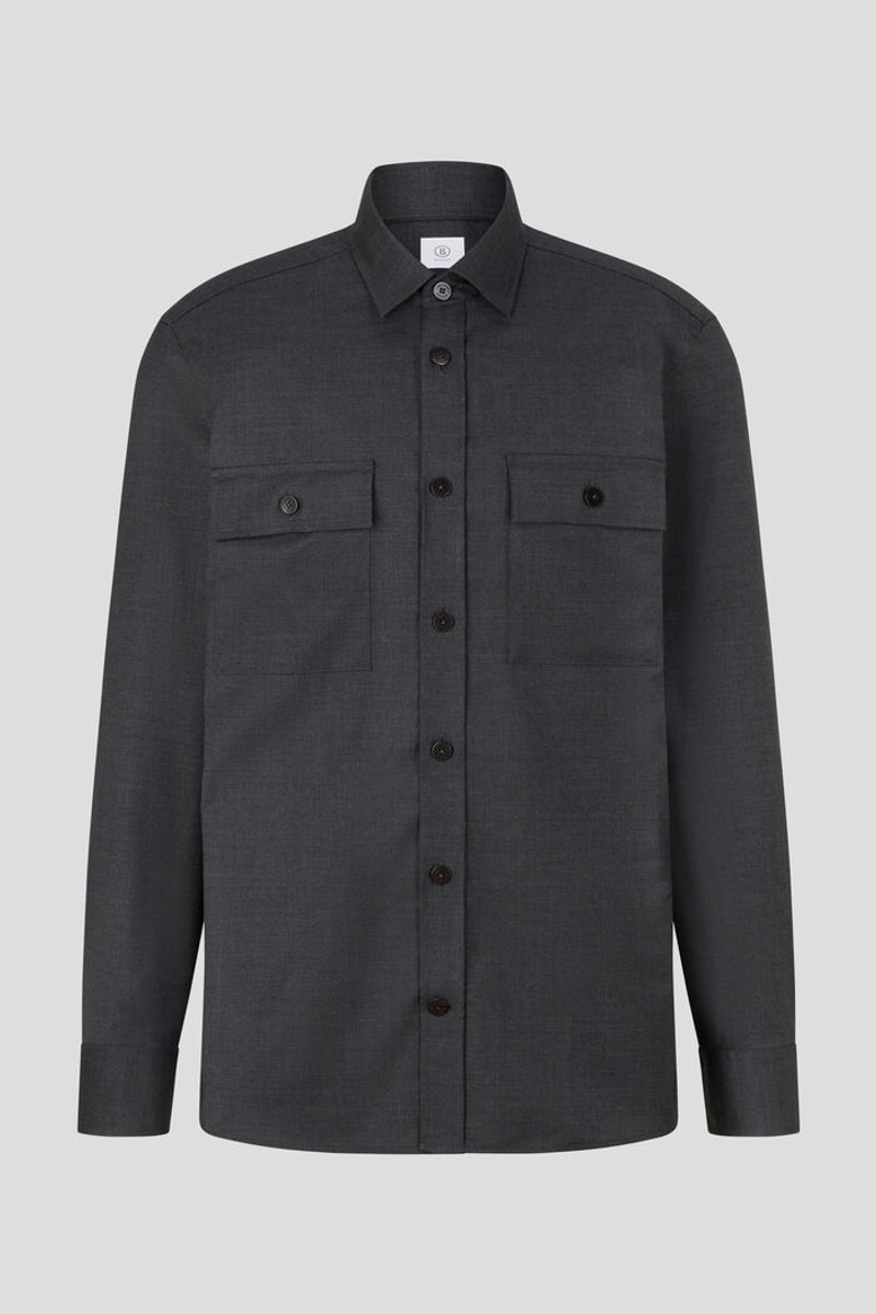 Clive Shirt in Anthracite melange 1