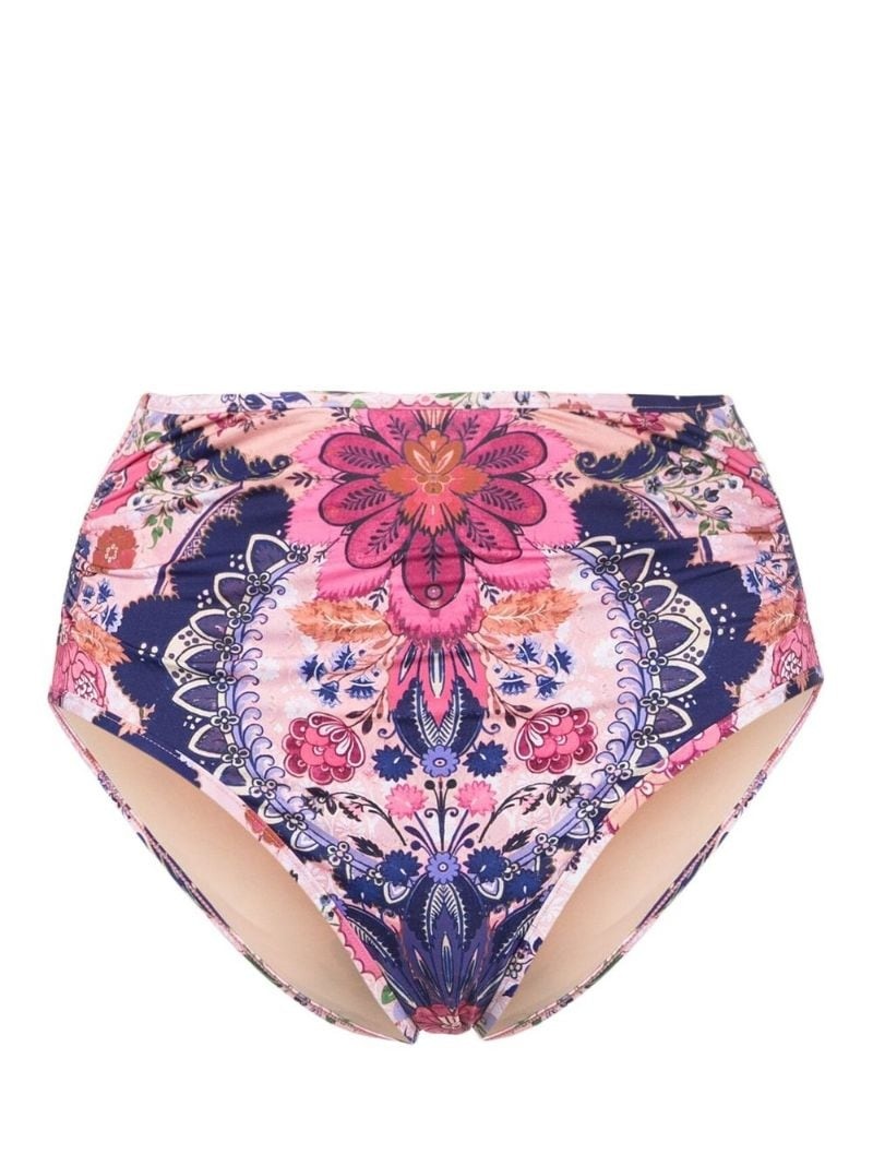 Laurel floral-print bikini bottoms - 1