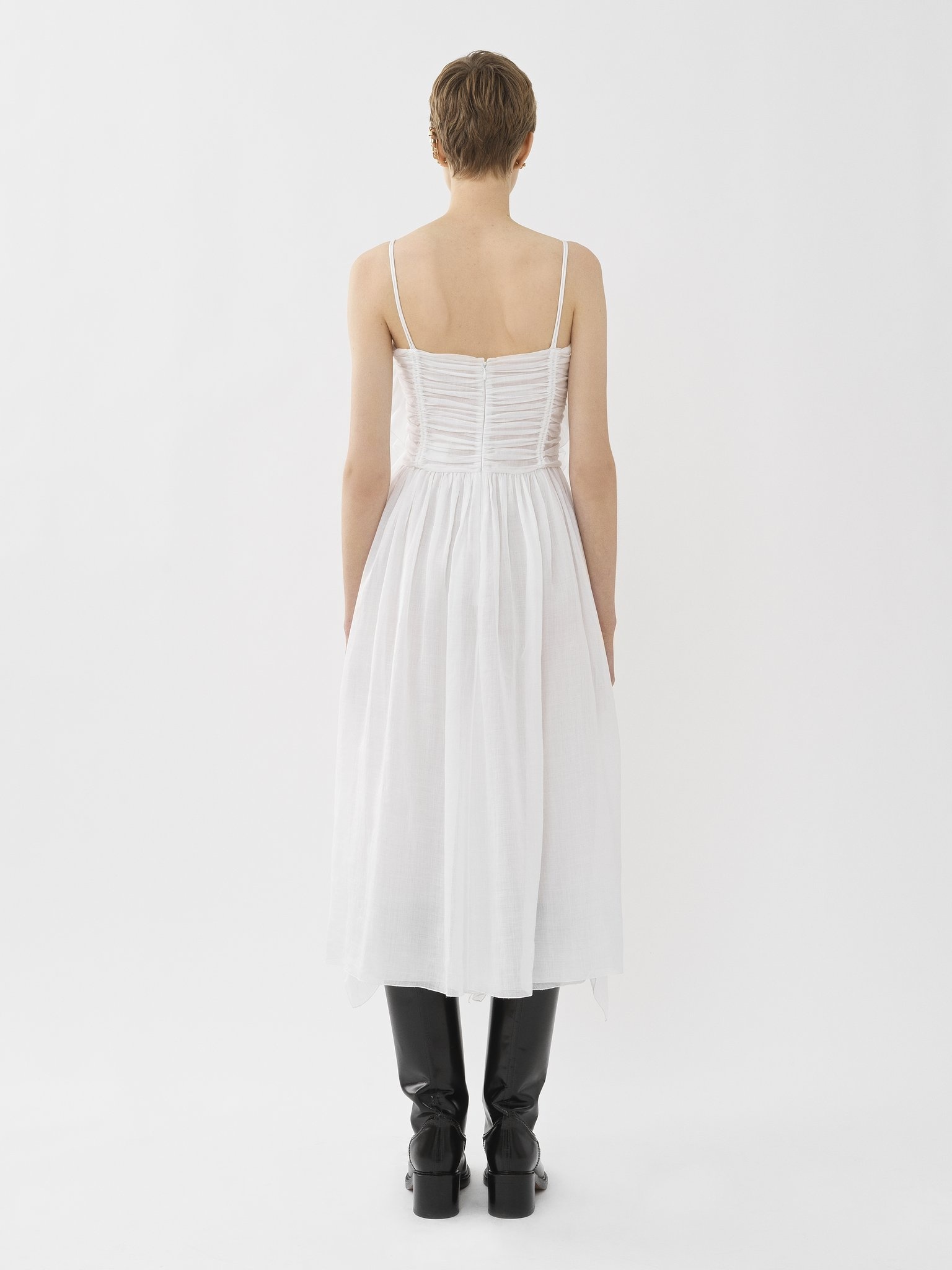 RUFFLED MIDI DRESS - 4