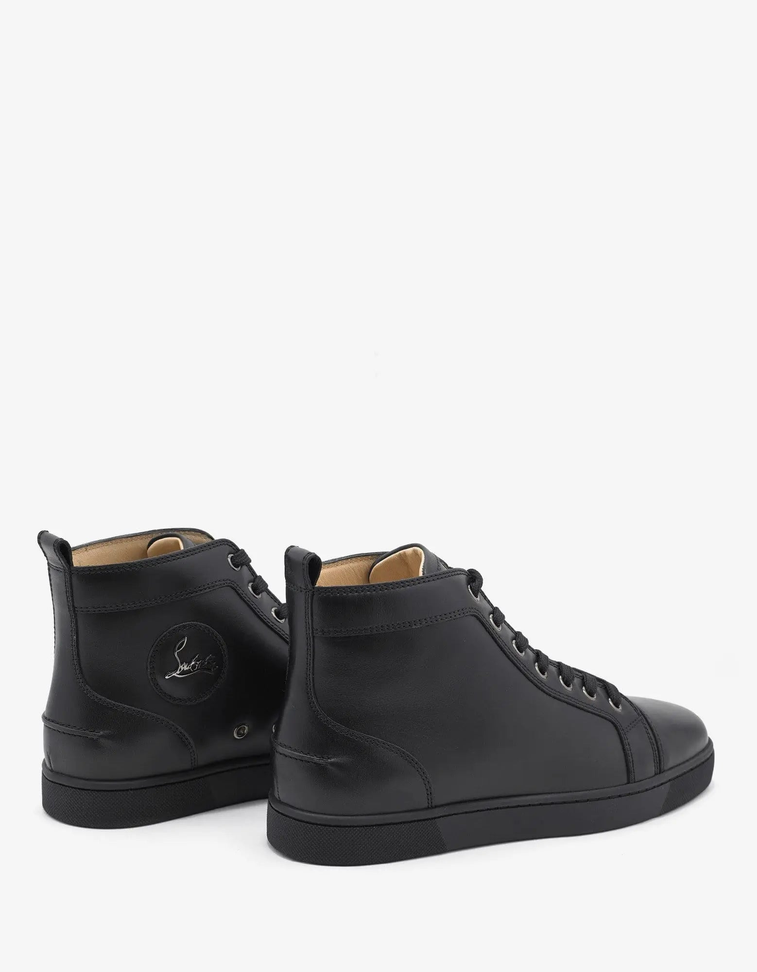 Christian Louboutin Louis Flat Calf Black High Top Trainers - 6