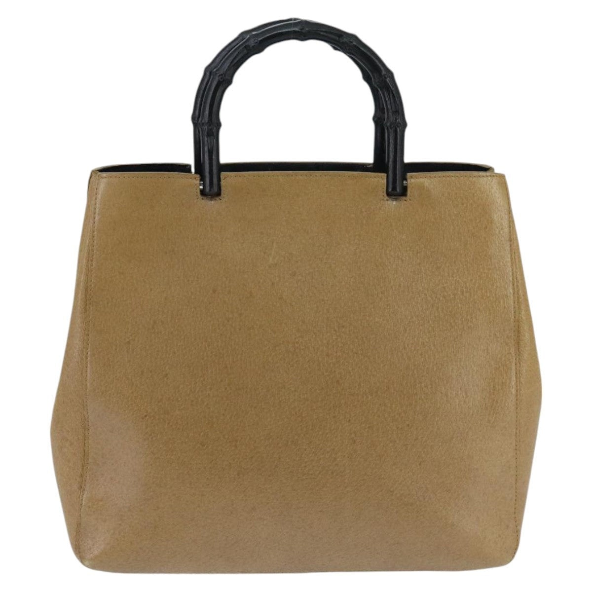 GUCCI Bamboo Hand Bag Leather Beige - 13